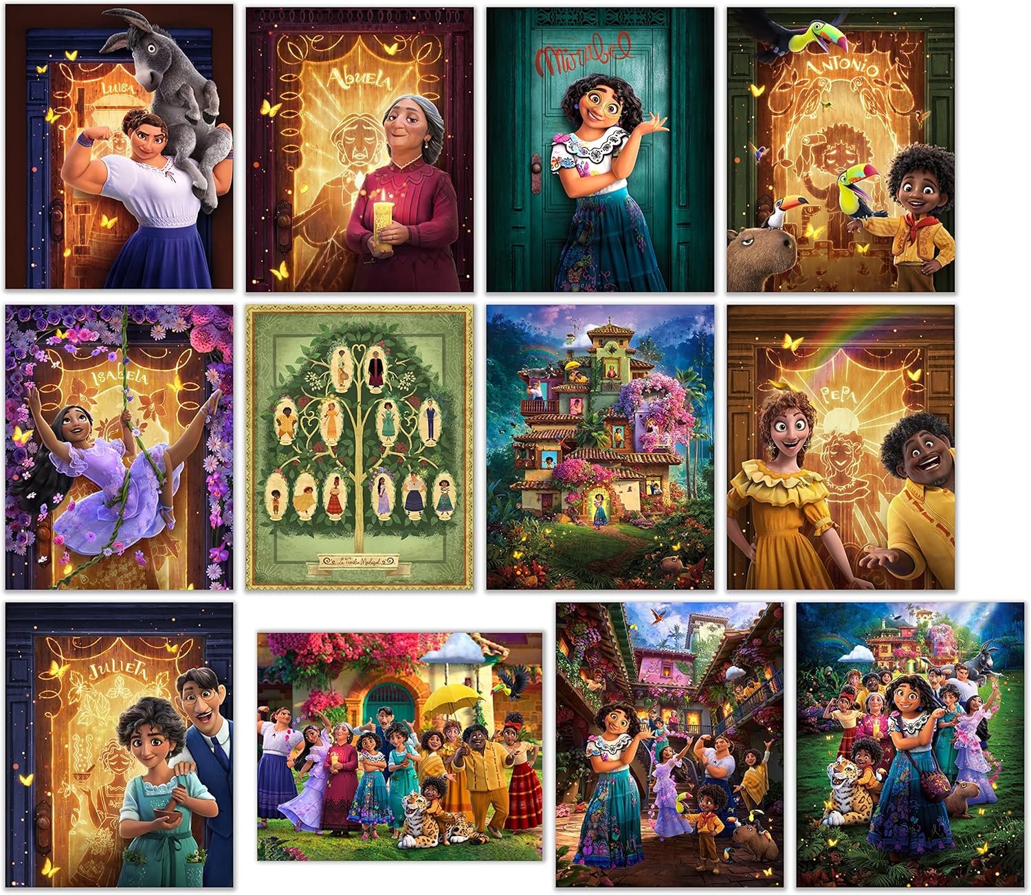 Encanto Posters Wall Art Decor Set of 12 Prints (8 x 10