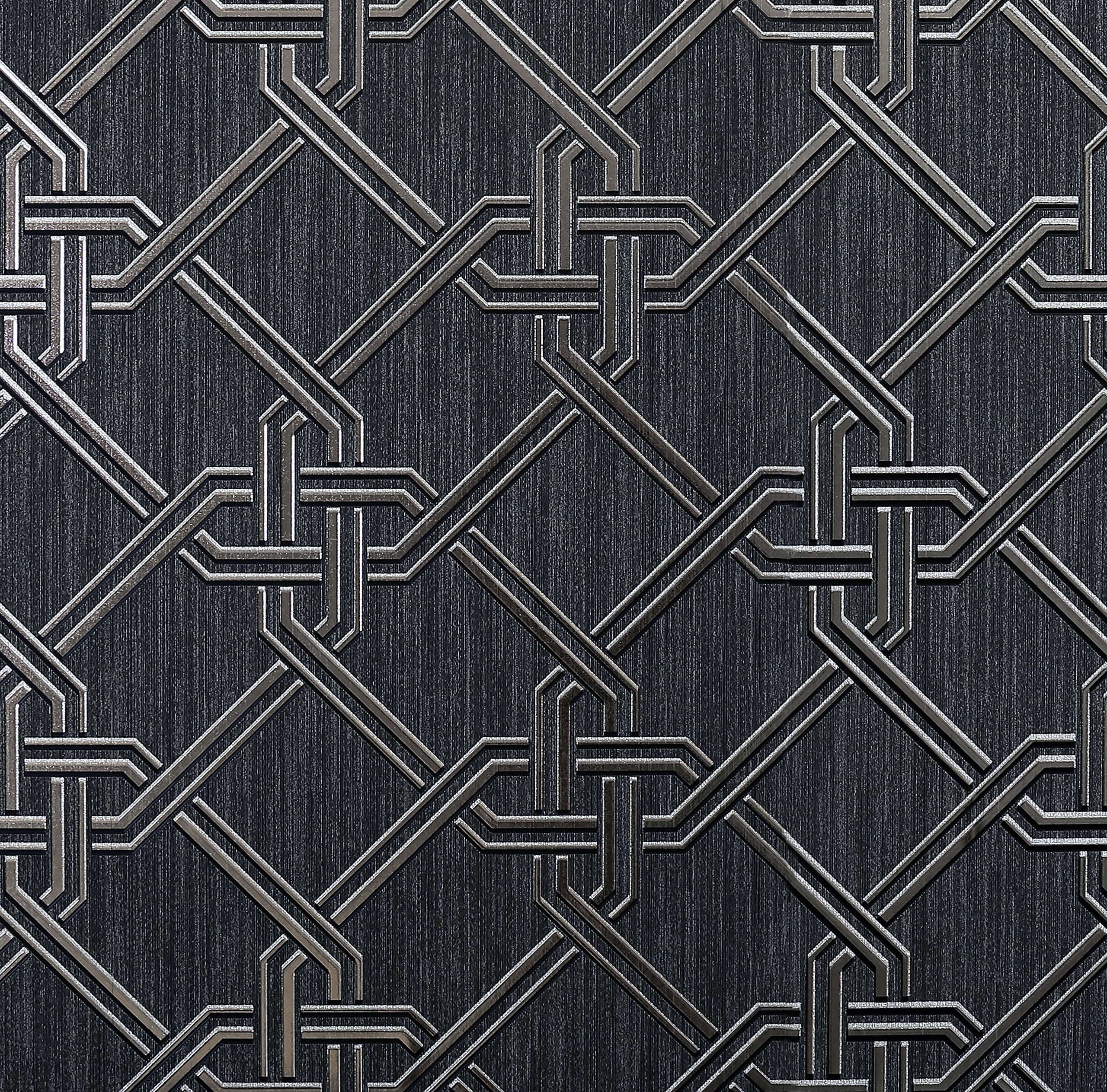 Arthouse Gianni Foil Black Wallpaper 903108
