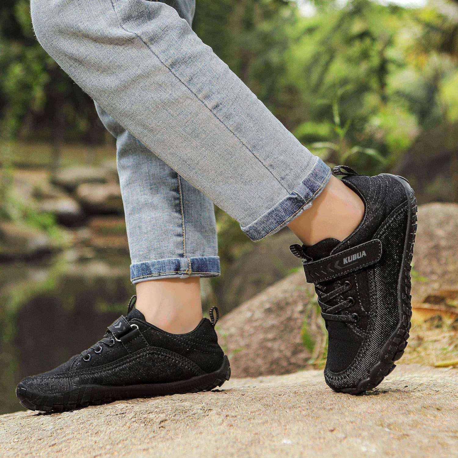 KUBUA Kids Barefoot Shoes Boys Girls Slip On Minimalist Sneakers for Walking Tennis Athletic Hiking Toddler Little Big Kid - Image 3