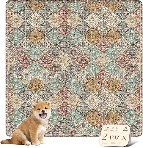 Miniatura 10 de nunubaby Almohadillas lavables para orina de perros, elegante, antideslizante, a prueba de fugas, reutilizable, ultraabsorbente, para jaulas y