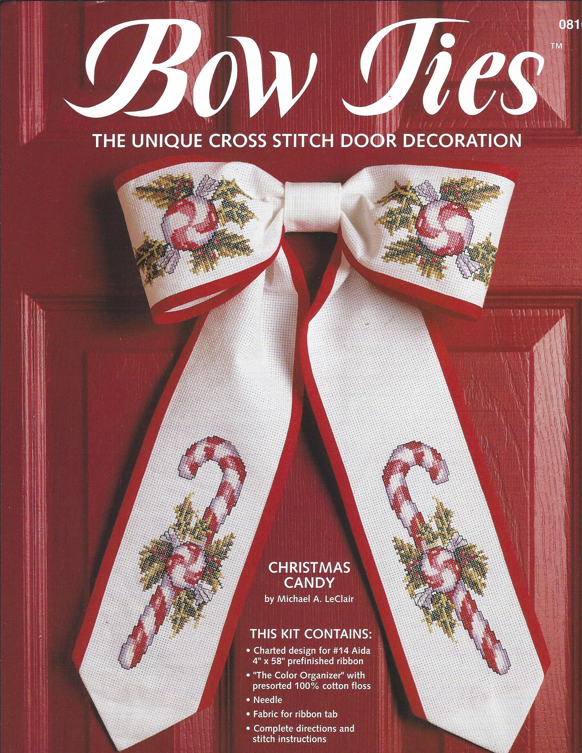 Bow Ties Christmas Candy Counted Cross Stitch Kit