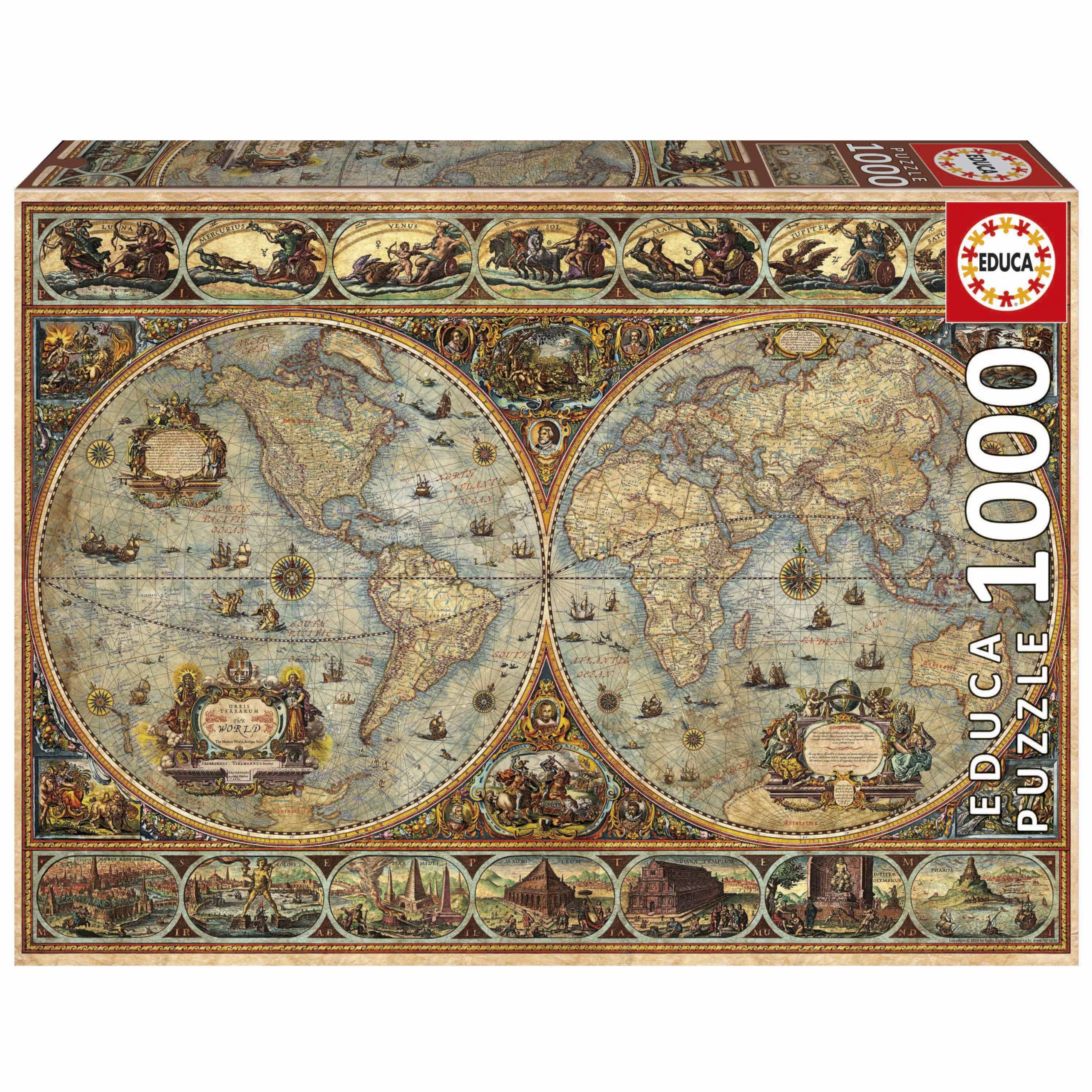Educa - 1000-teiliges Puzzle für Erwachsene | Orbis Terrarum. Inklusive Fix Puzzle-Kleber. Maße: 68 x 48 cm. Ab 14 Jahren (20173)