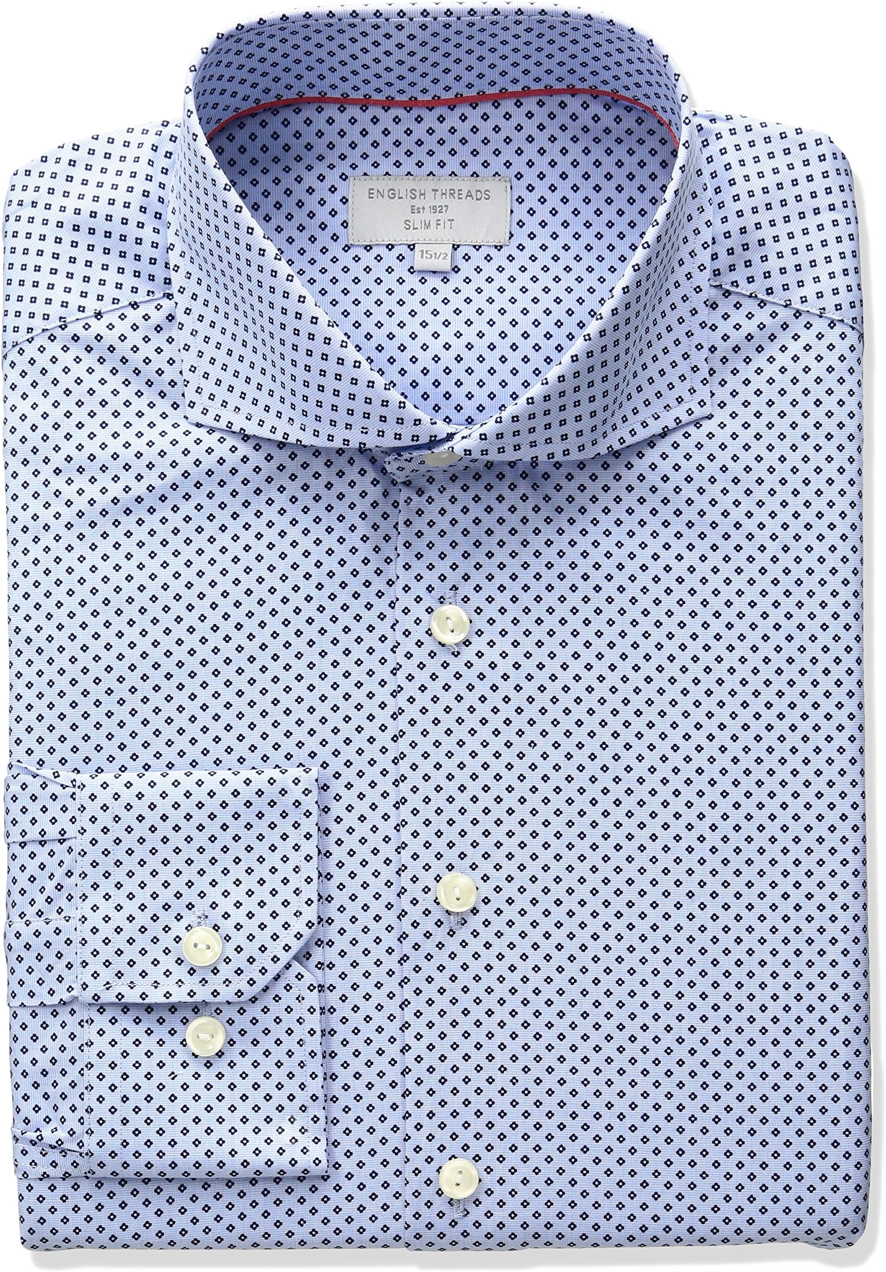 Men's Slim Fit Diamond Dress Shirt