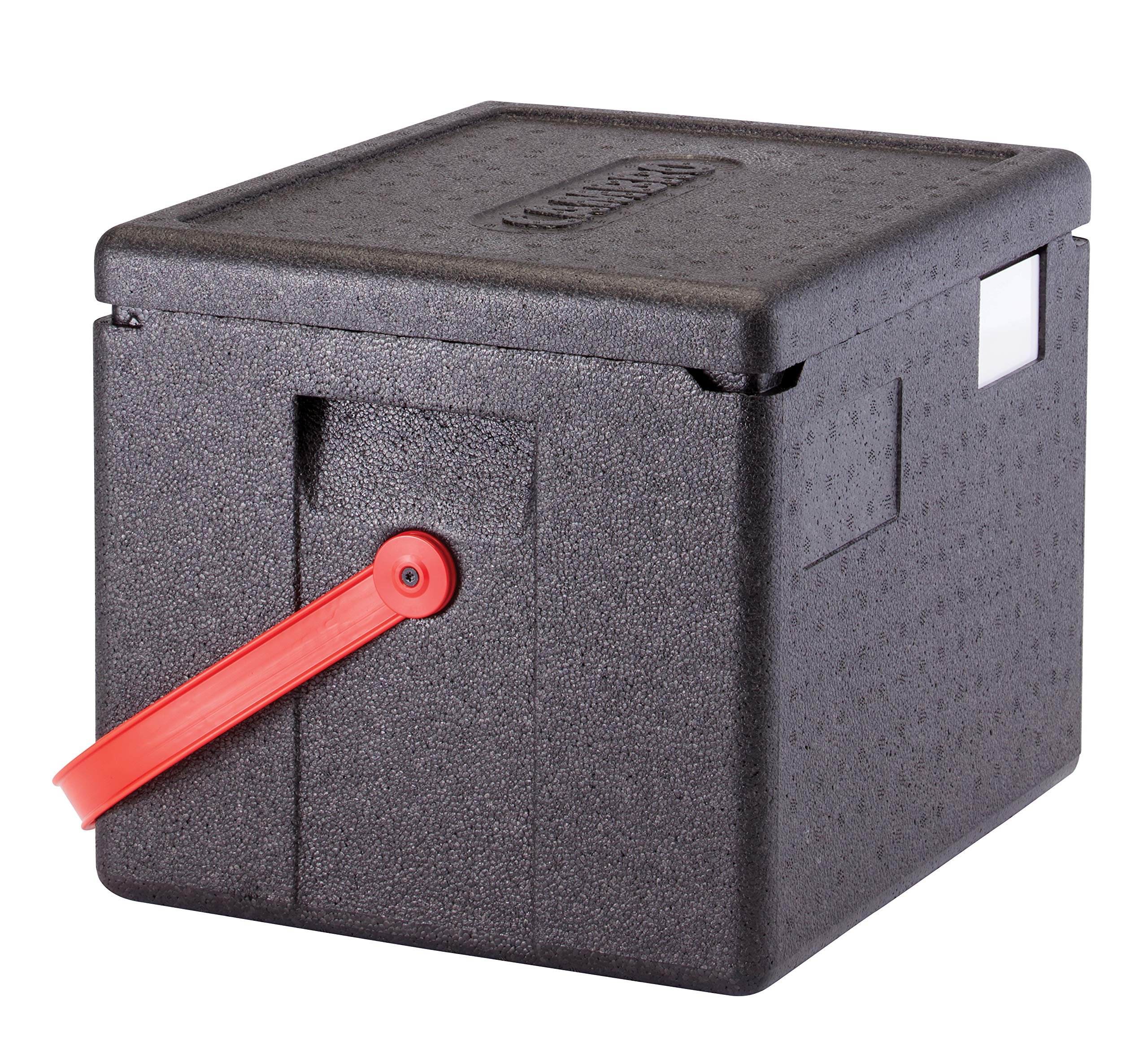 CAMBRO - Contenedor isotérmico de apertura superior con correa roja 22,3 L - 39 x 33 x 31,6 cm (M.Ext) - 33 x 27 x 25,3 cm (M.Int)
