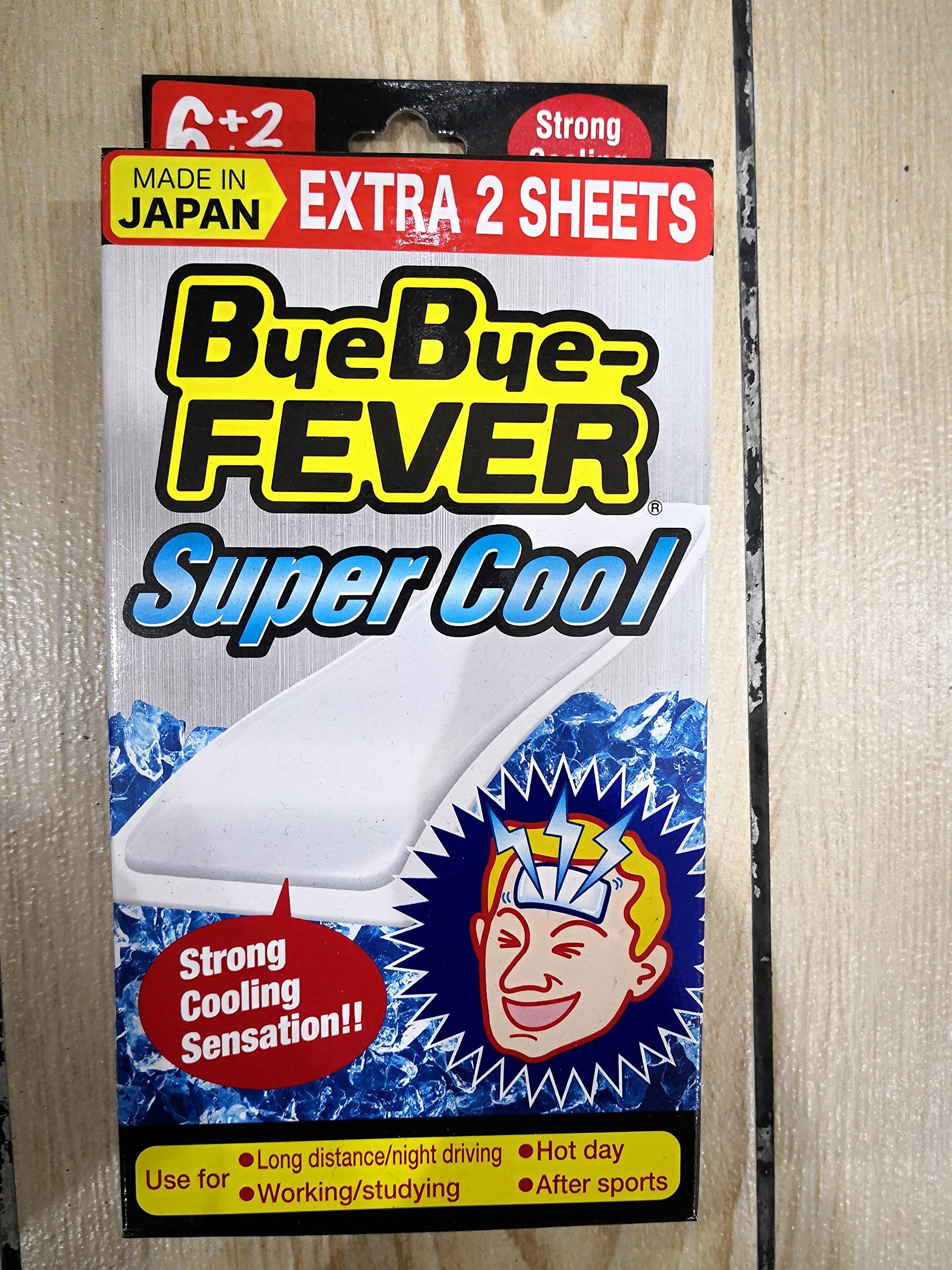 Japan Kobayashi KOOL Fever, for Age 12+, 6+2 Sheets Free,Strong Cooling Sensation