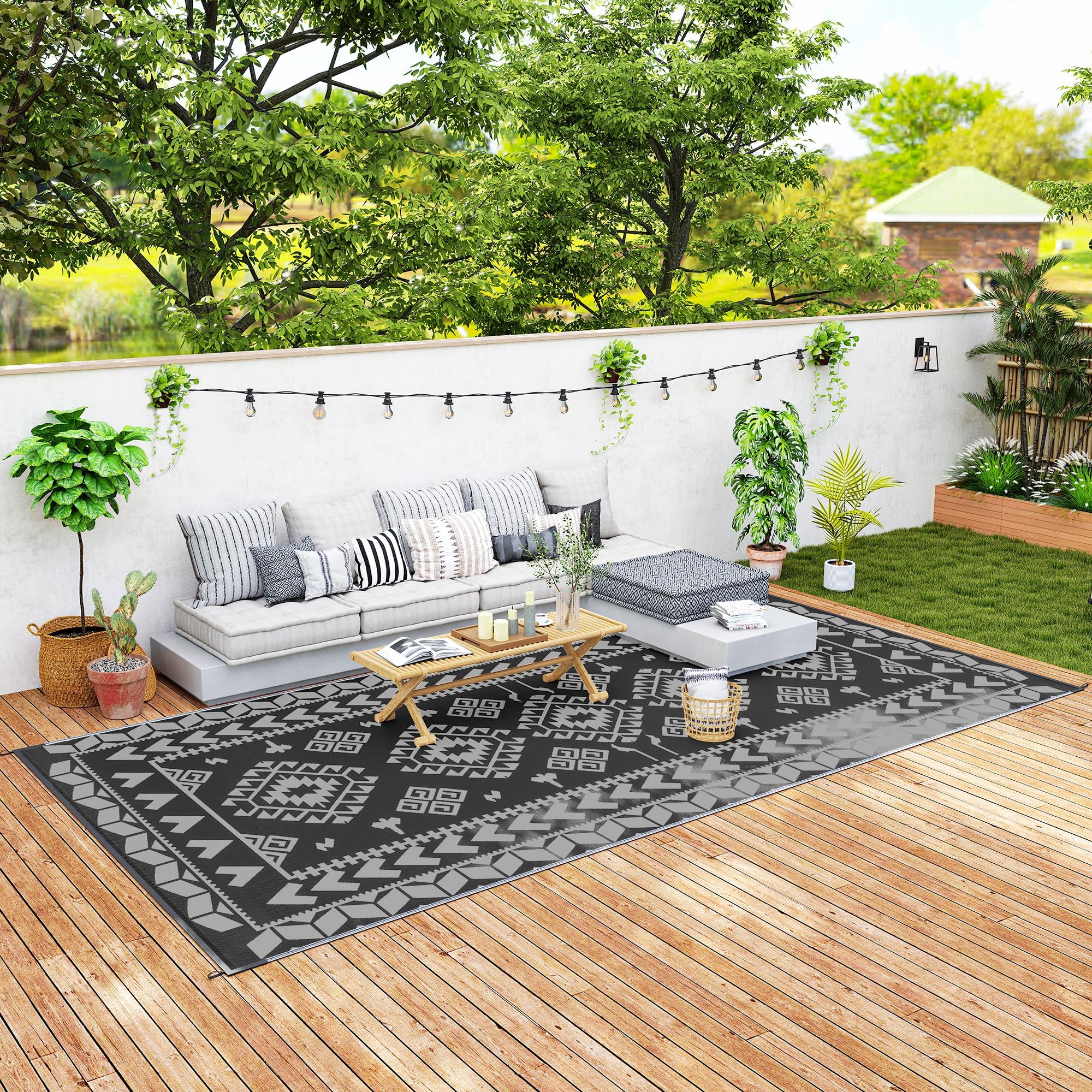 Outsunny Outdoor Rug 9x18