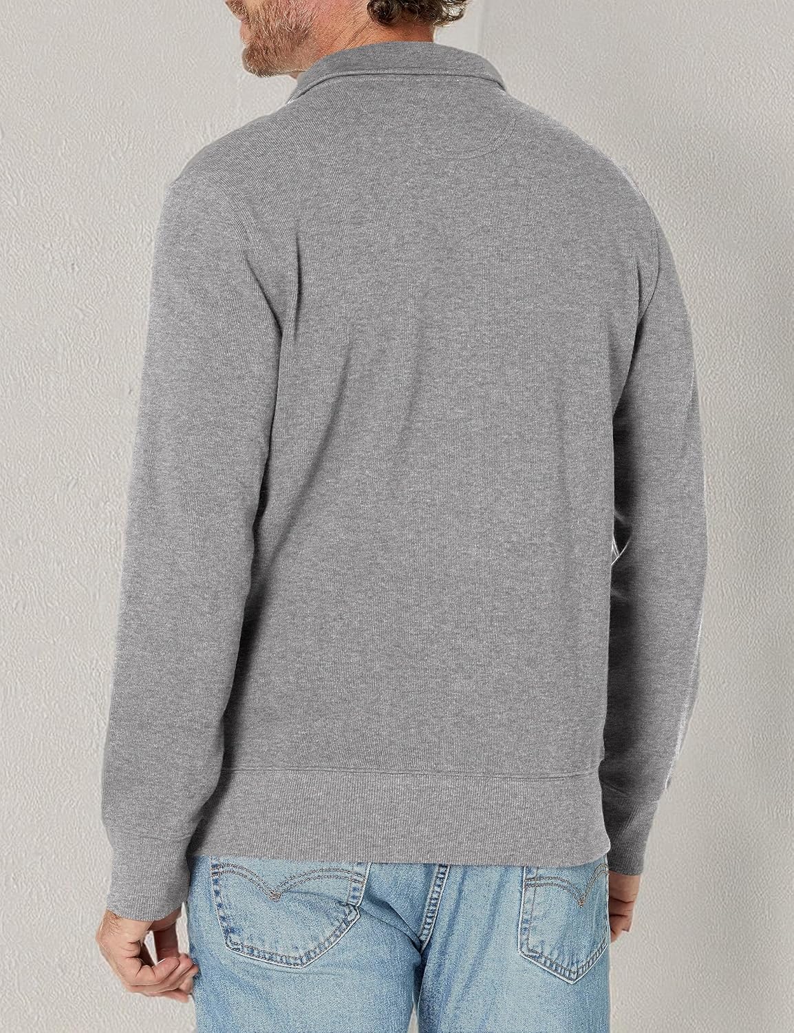 Brooks Brothers Men's Ribbed French Terry Half-zip