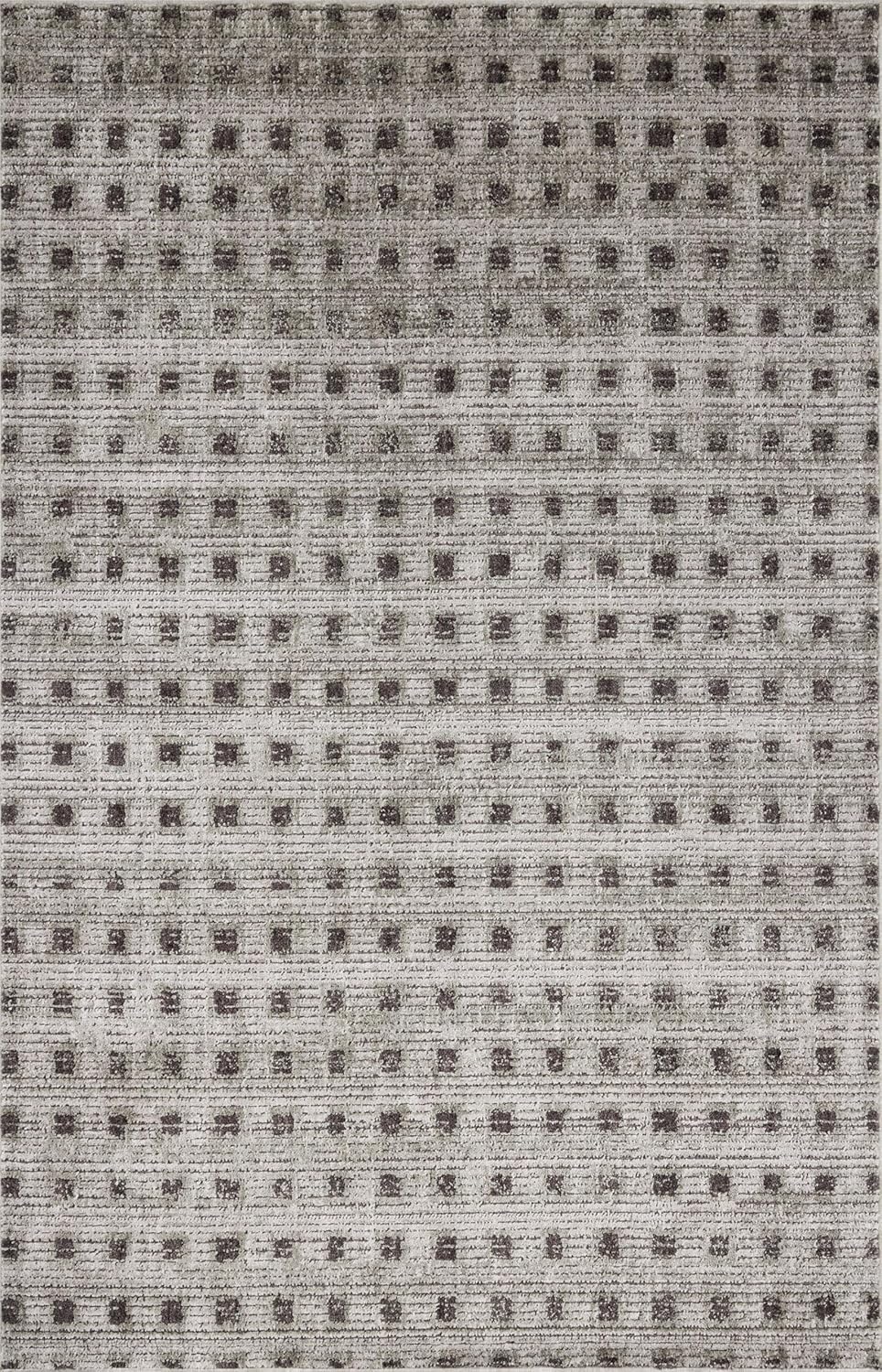 Loloi Jeremiah Brent Bleecker Collection BLE-06 Silver/Charcoal 7'-10" x 10' Area Rug