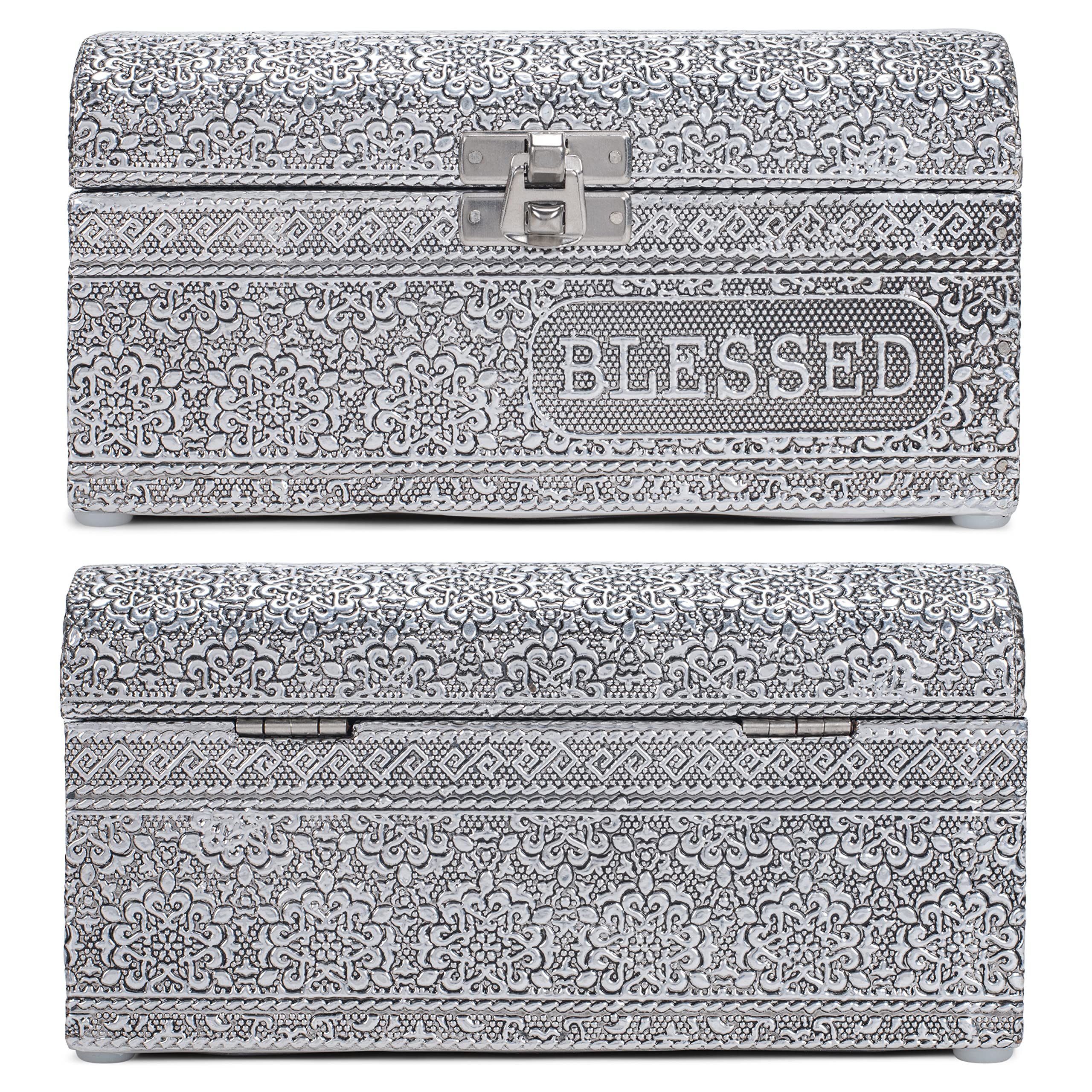 Blessed Silver Keepsake Box - Cottage Garden -5