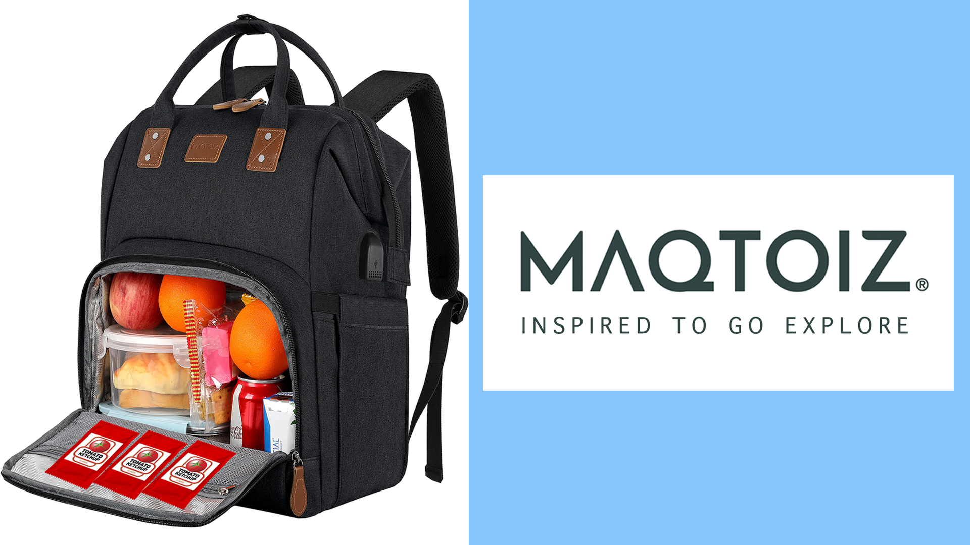 Amazon.com: MAQTOIZ 17 Inch Laptop Backpack, Large Lunch Backpack