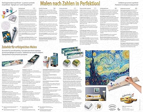 Miniatura 2 de Schipper 602100440 MNZ 609130816 Números - Noche estrellada por Vincent Van Gogh Pictures para adultos, incluye pincel y pinturas acrílicas, 15.7 x