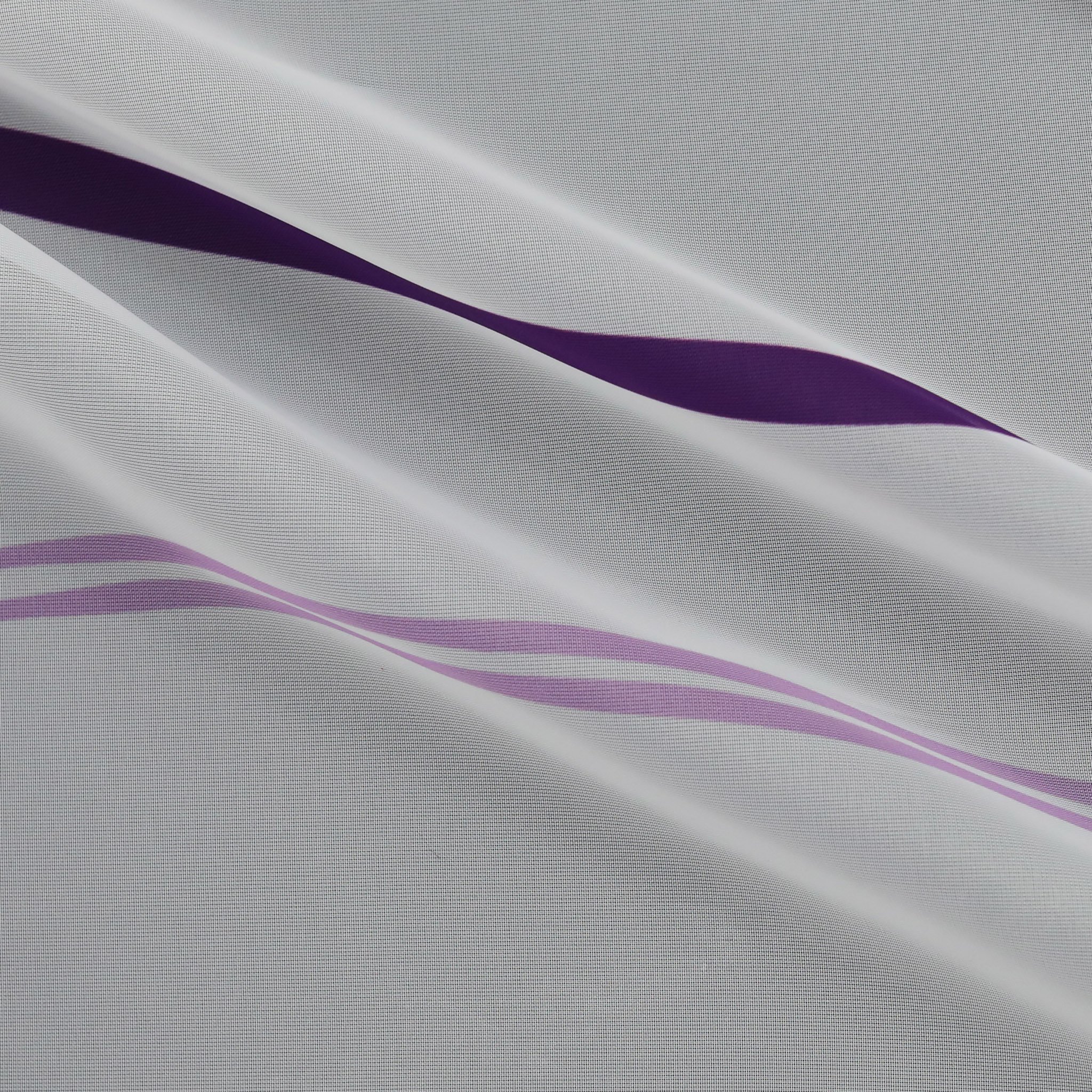 Joyswahl Gardine Voile Vorhang mit Wellen-Muster »Alwine« Schals Fenster Vorhänge BxH 140x225cm Violett mit Ösen 2er Pack