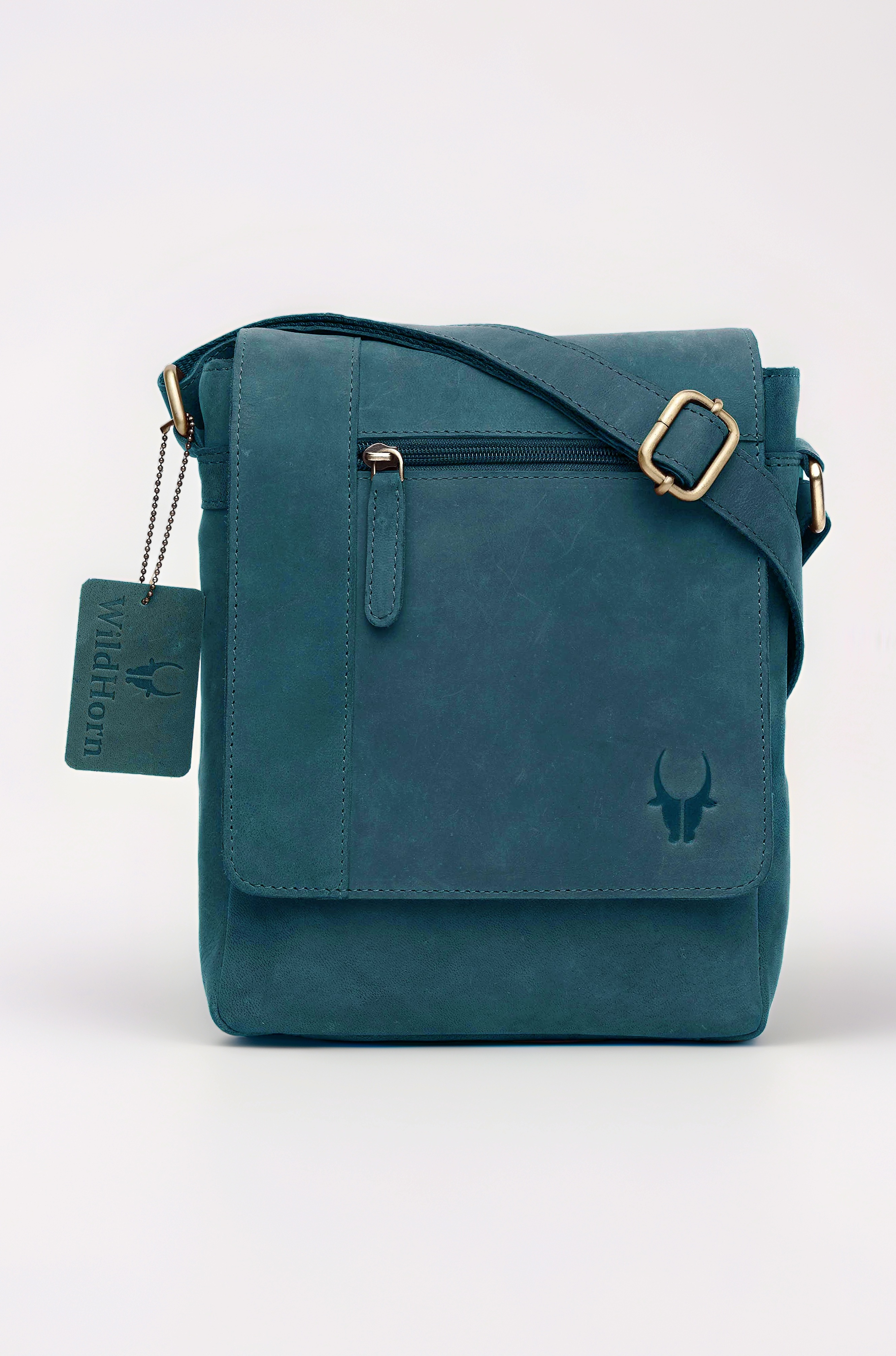 WildHorn Genuine Leather Side Bag for Men | Stylish, Spacious & Durable | Perfect for Daily Use & Travel | Adjustable Strap | 1-Year Warranty