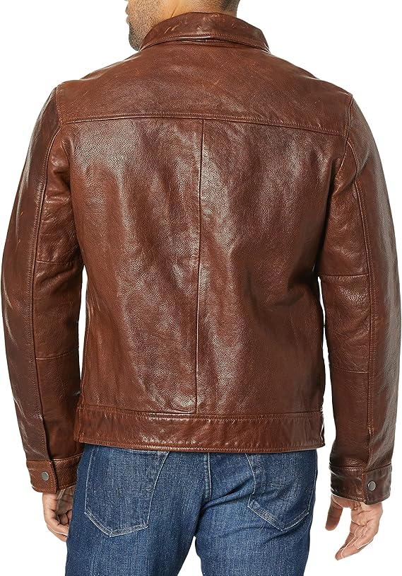 lucky brand men's aviator leather jacket