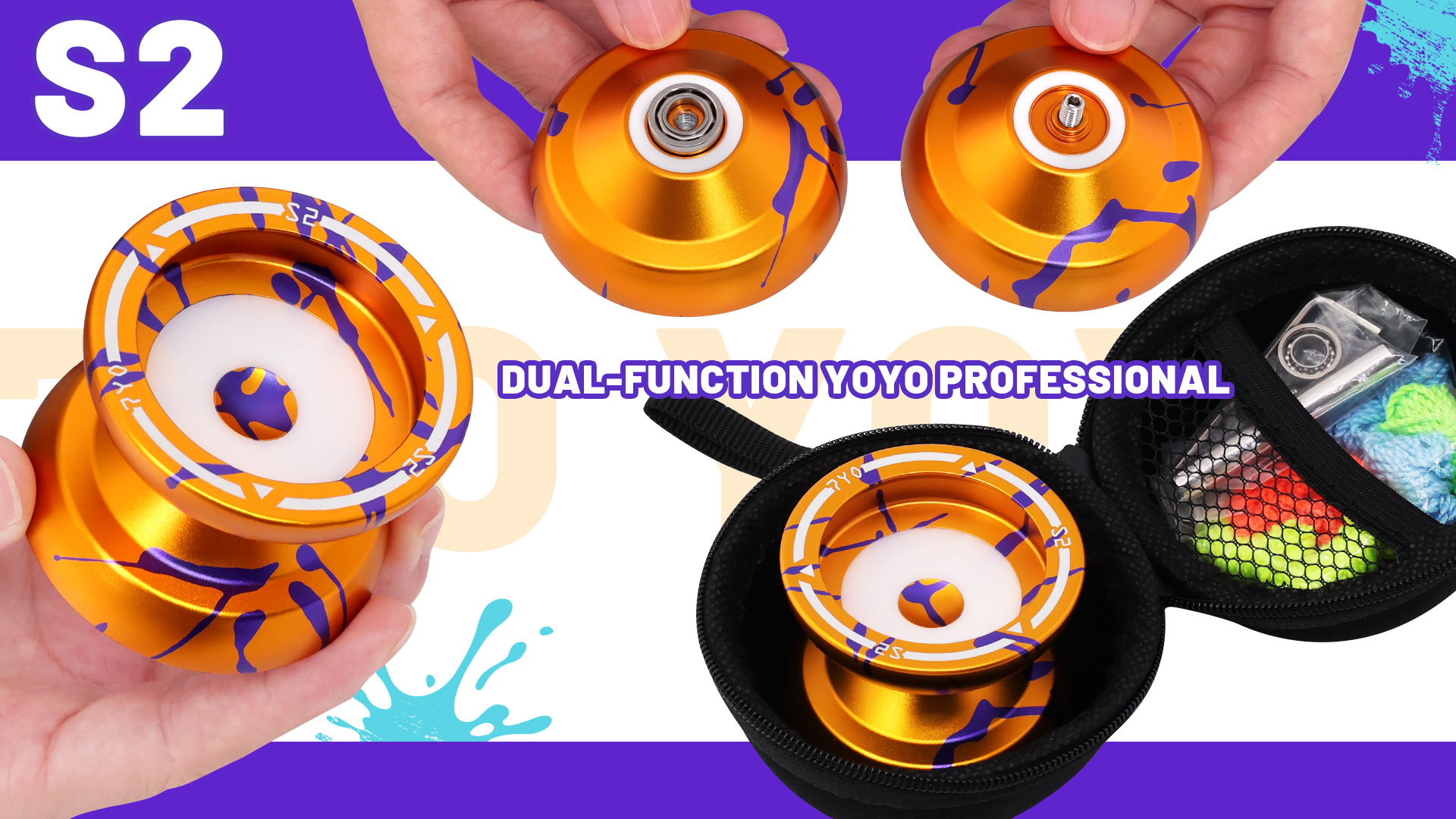Amazon.com: 7YO Metal Yoyo S2 Professional Responsive Yoyo