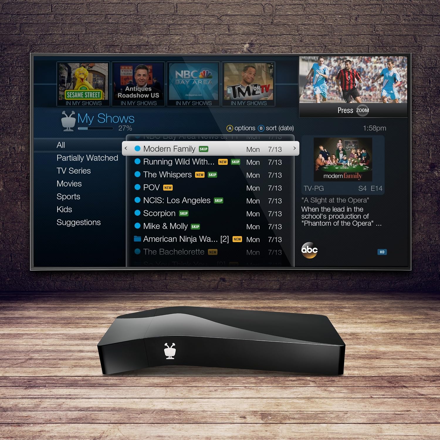 TiVo BOLT+ 3 TB DVR: Digital Video Recorder and Streaming Media Player - 4K UHD Compatible - Works with Cable