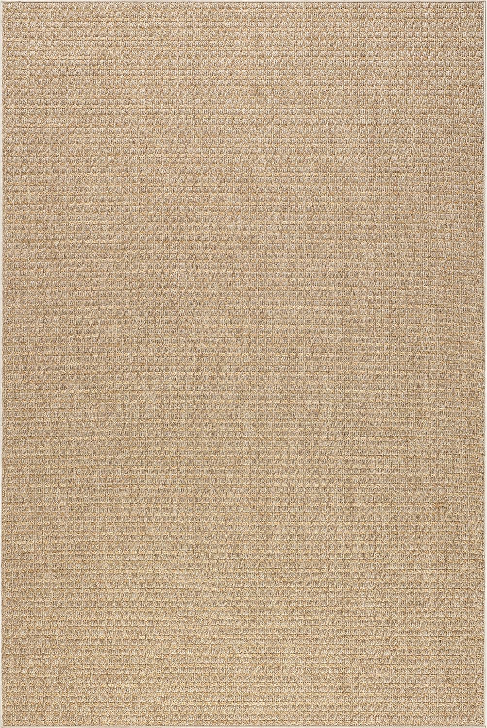 Beige Geometric Indoor/Outdoor Area Rug, 5' x 8'