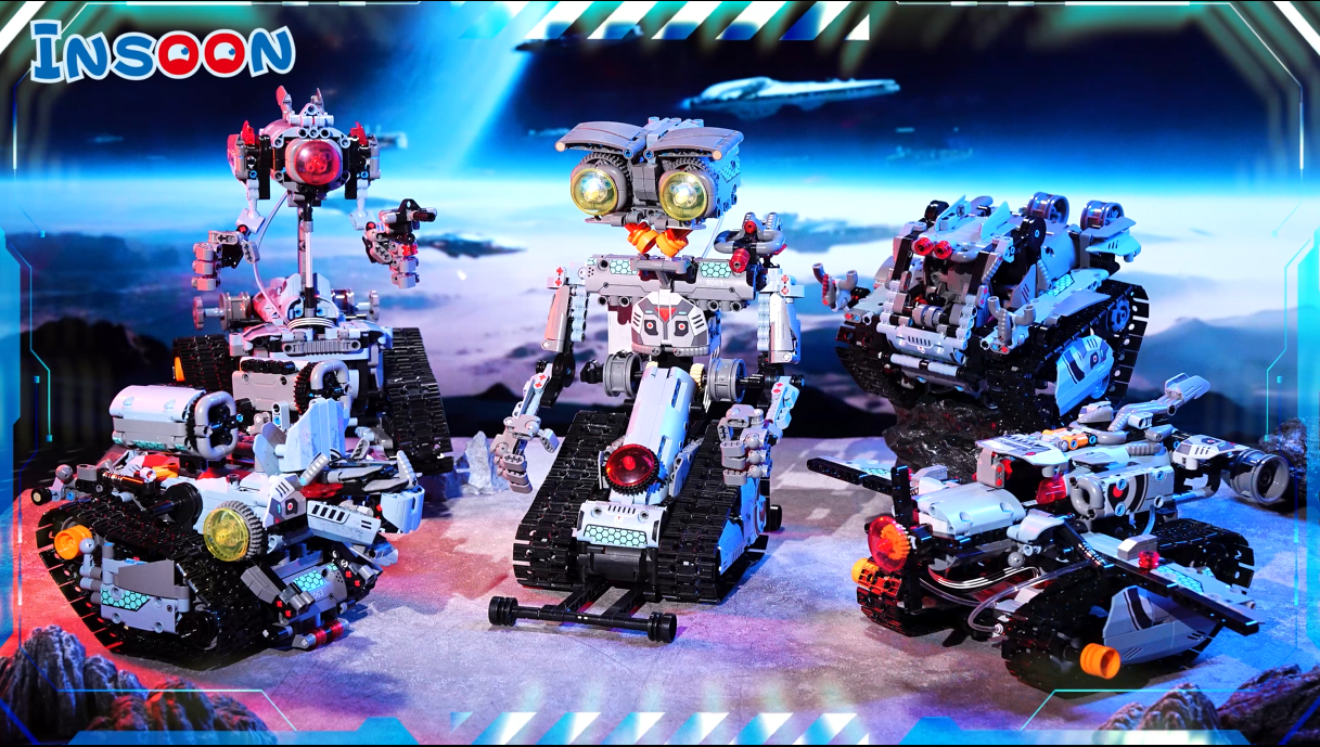 INSOON Robot De Construcción 5 En 1 Con Luces LED Y App – 755 Piezas, Controlable, Regalo Para Niños De 6 A 12 Años