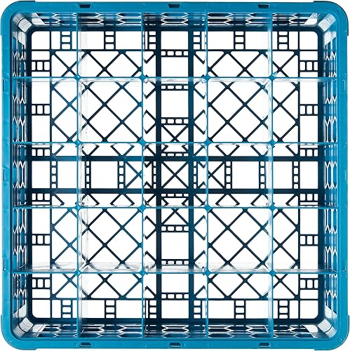 Miniatura 4 de Carlisle FoodService Products Opticlean - Estante de vidrio con 25 compartimentos con 1 extensor, azul, 5.56 pulgadas