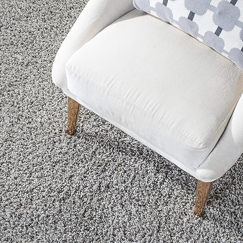 Vista 247 de SAFAVIEH Venus Shag Collection - Alfombra decorativa, 2 pies 7 pulgadas x 5 pies, color marfil, diseño sólido, no desprende pelusa y de fácil