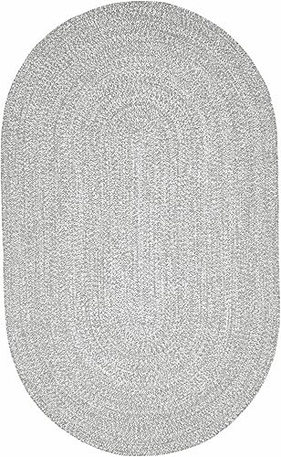 Miniatura 2 de Superior Alfombra trenzada reversible para interiores y exteriores, 5 pies x 8 pies, lona blanca