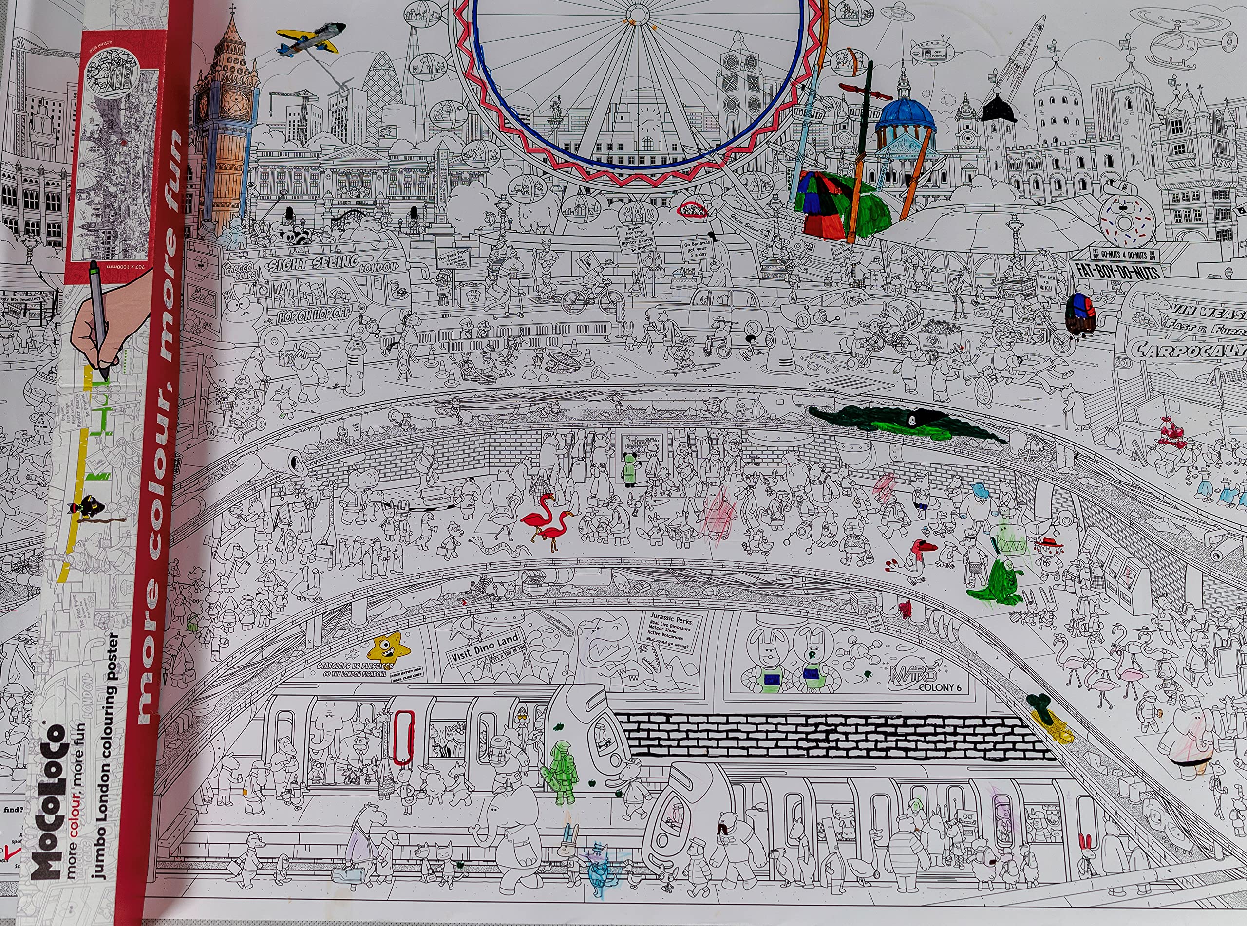 Mocoloco Jumbo City Of London Colouring Poster