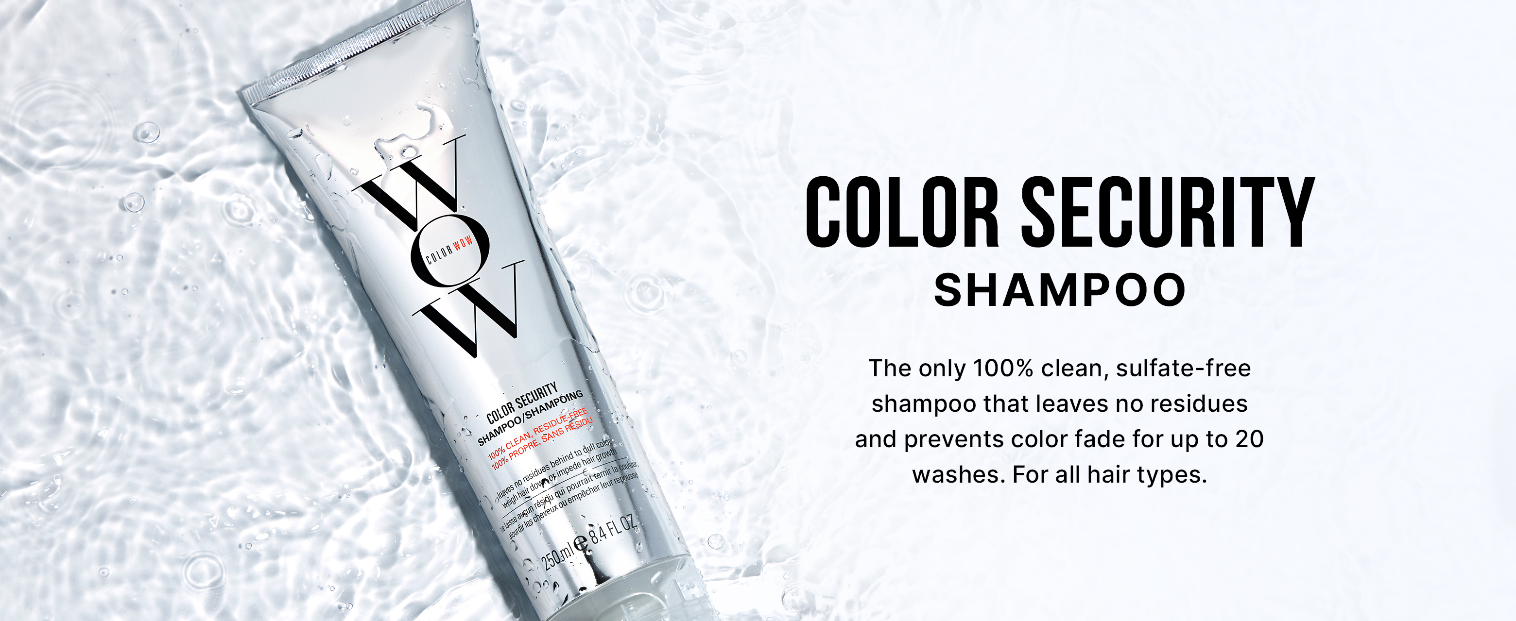 COLOR WOW Color Security Shampoo – Sulfate Free & Residue-Free Formula | Healthy Looking Hair & Scalp | Paraben Free Salon Quality