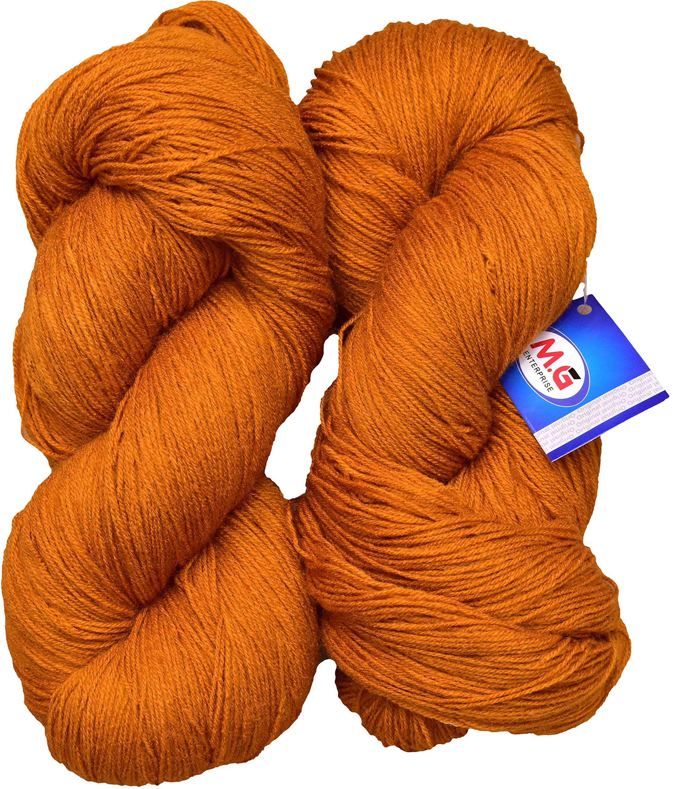 SIMI ENTERPRISE3 ply Mustard (400 gm), Wool Hank Hand Knitting Wool/Art Craft Soft Crochet Hook Yarn, Needle Knitting Yarn Thread Dyed