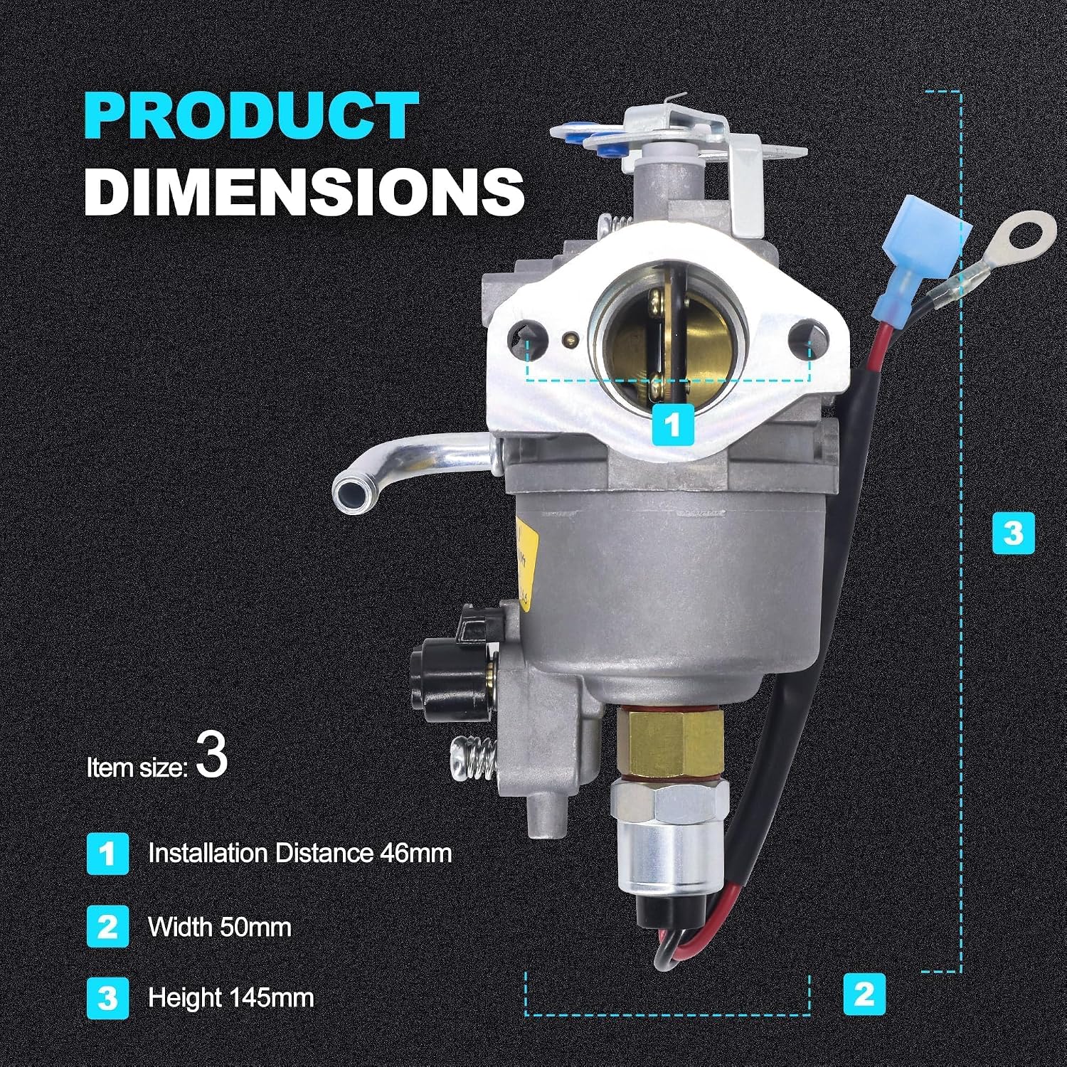Carburetor Carb with Gaskets Compatible with Onan Cummins Generator & Microquiet 4000-Watt 4KYFA26100 4KYFA26100P 4KYFA26100K Replace# A042P619, A041D736, 146-0785