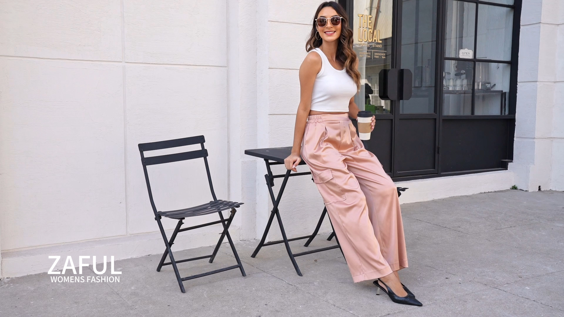 evaluate the fashion and e-commerce company zaful on white dresses Italia Azure Gathered Waist Maxi Dress White main image 1