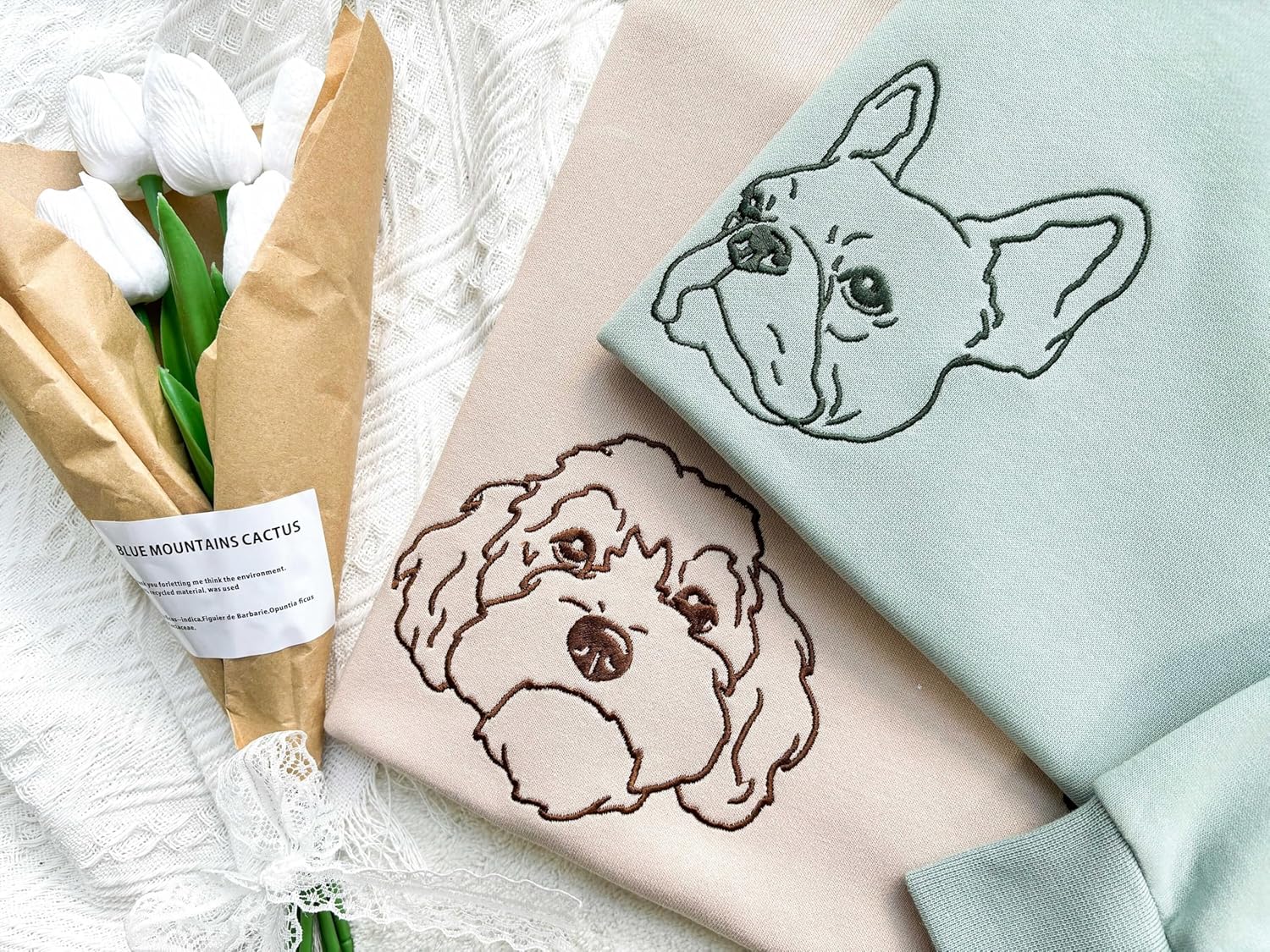 LOVELYPOD Custom Embroidered Dog Mom Sweatshirt with Dogs Names, Pet Photo Shirt, for Dog Lovers - Image 5