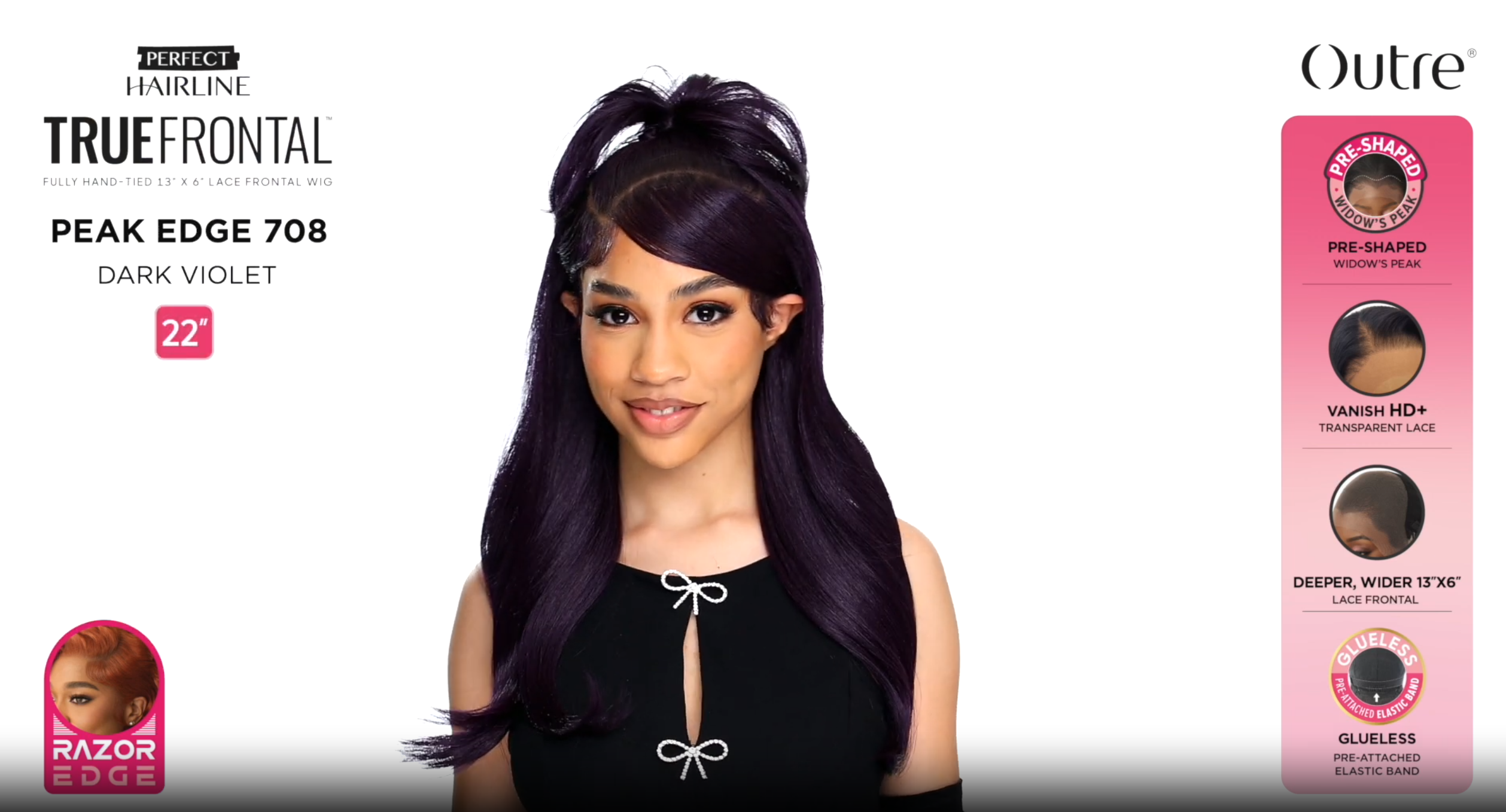 Amazon.com : Outre Lace Front Wig -Perfect Hair Line 13X6 - True