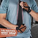 Nivia Prowrap 3.0,Gym Gloves for Men and Women Weightlifting Gloves,Genuine Leather with sued Palm,Great for Pull ups, Powerlifting Gym, Cycling and Exercises- Red (Small) gallery image