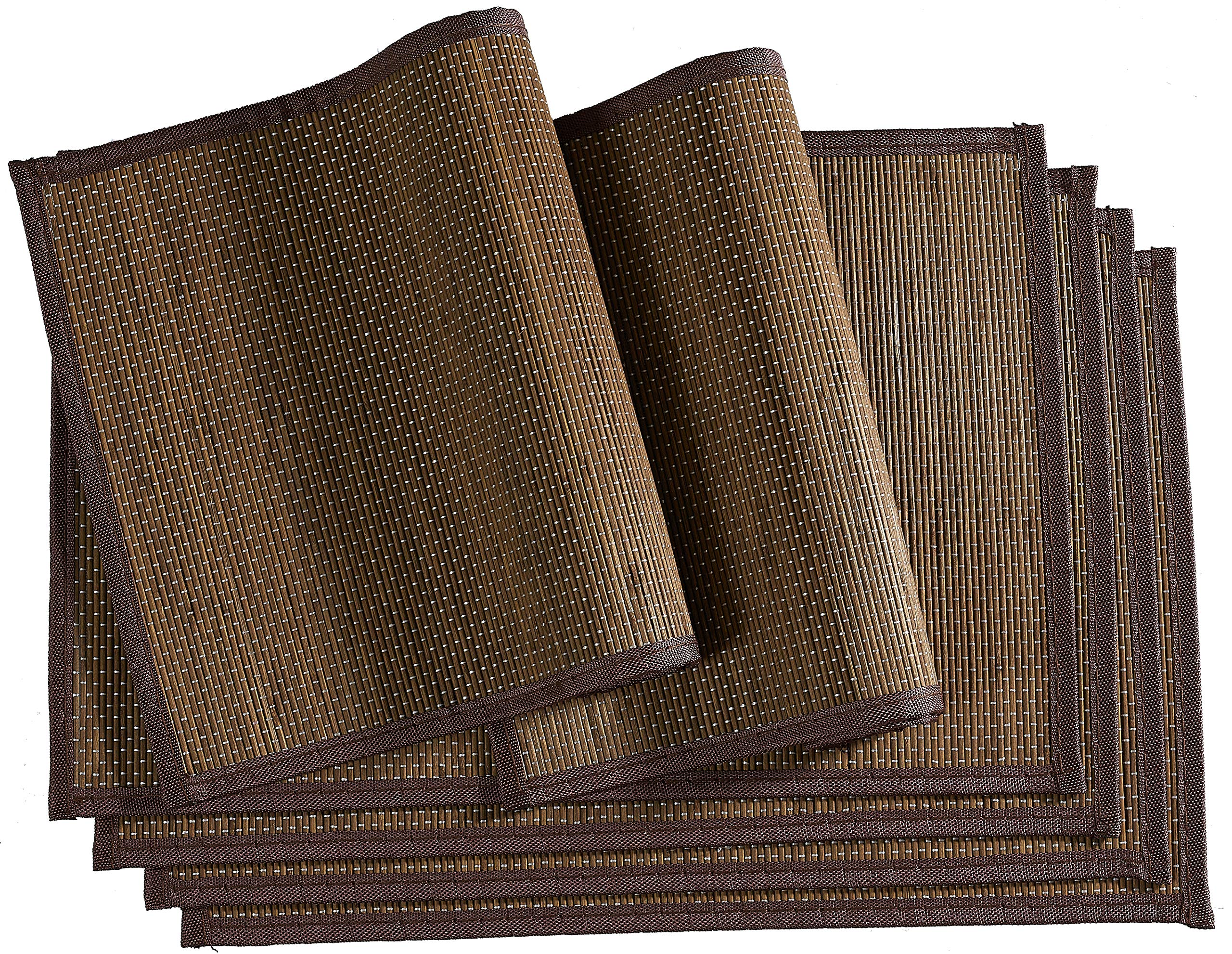 Timber Placemats Set of 6 30 x 45 cm Light Brown