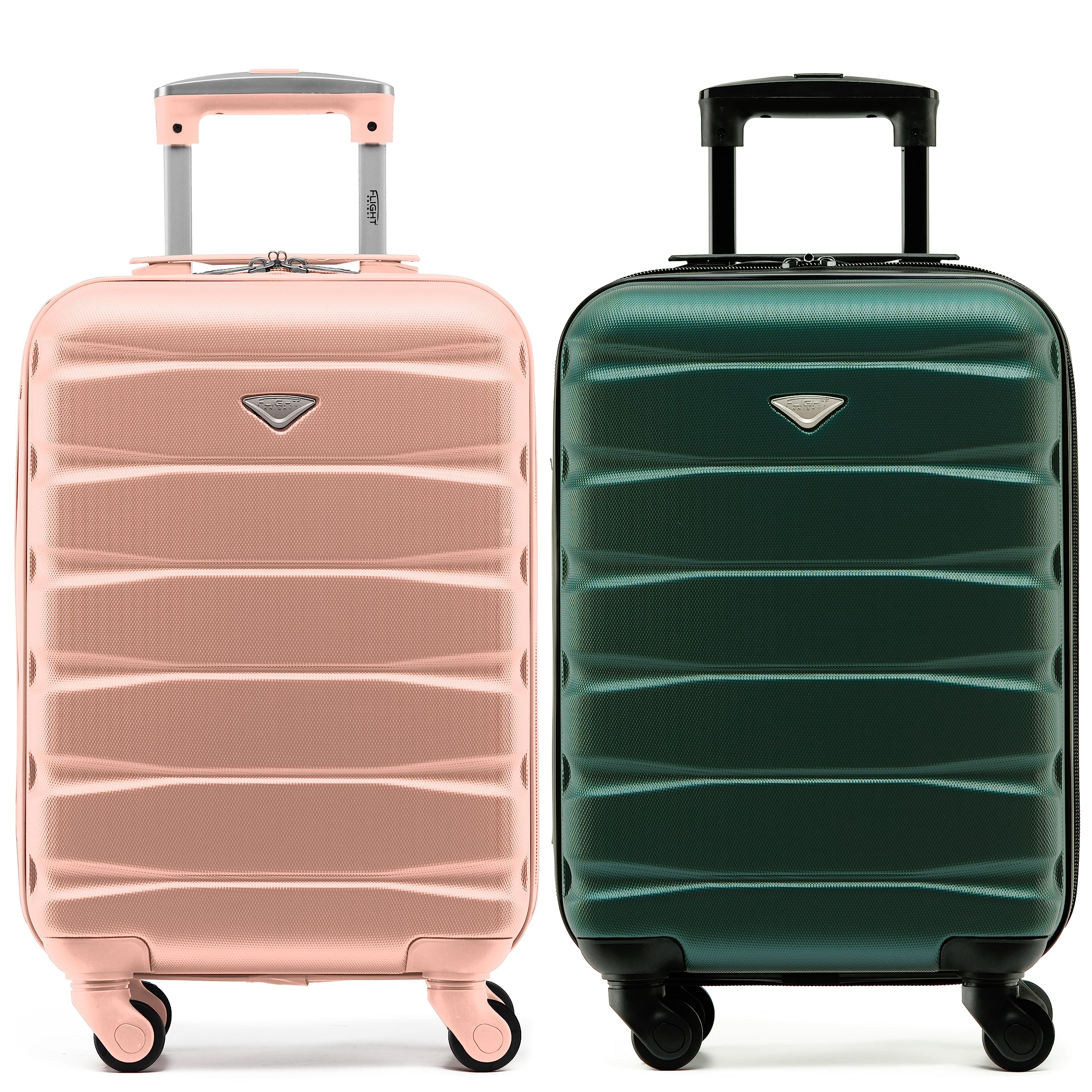 Flight Knight Suitcase Set of 2 Lightweight 4 Wheel ABS Hard Case Cabin Carry On Hand Luggage Approved for Over 100 Airlines Including easyJet, British Airways, Ryanair & Many More 55x35x20cm — view 196