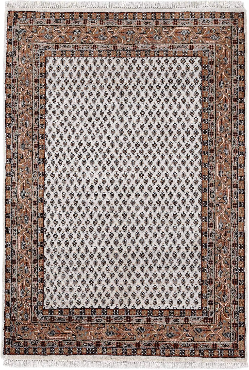 Top-Angebot: carpetfine Mir Rug Cream 170 x 240 cm Modern Rug for Living Room and Bedroom | Handgeknüpfter Orientteppich | Wien Österreich