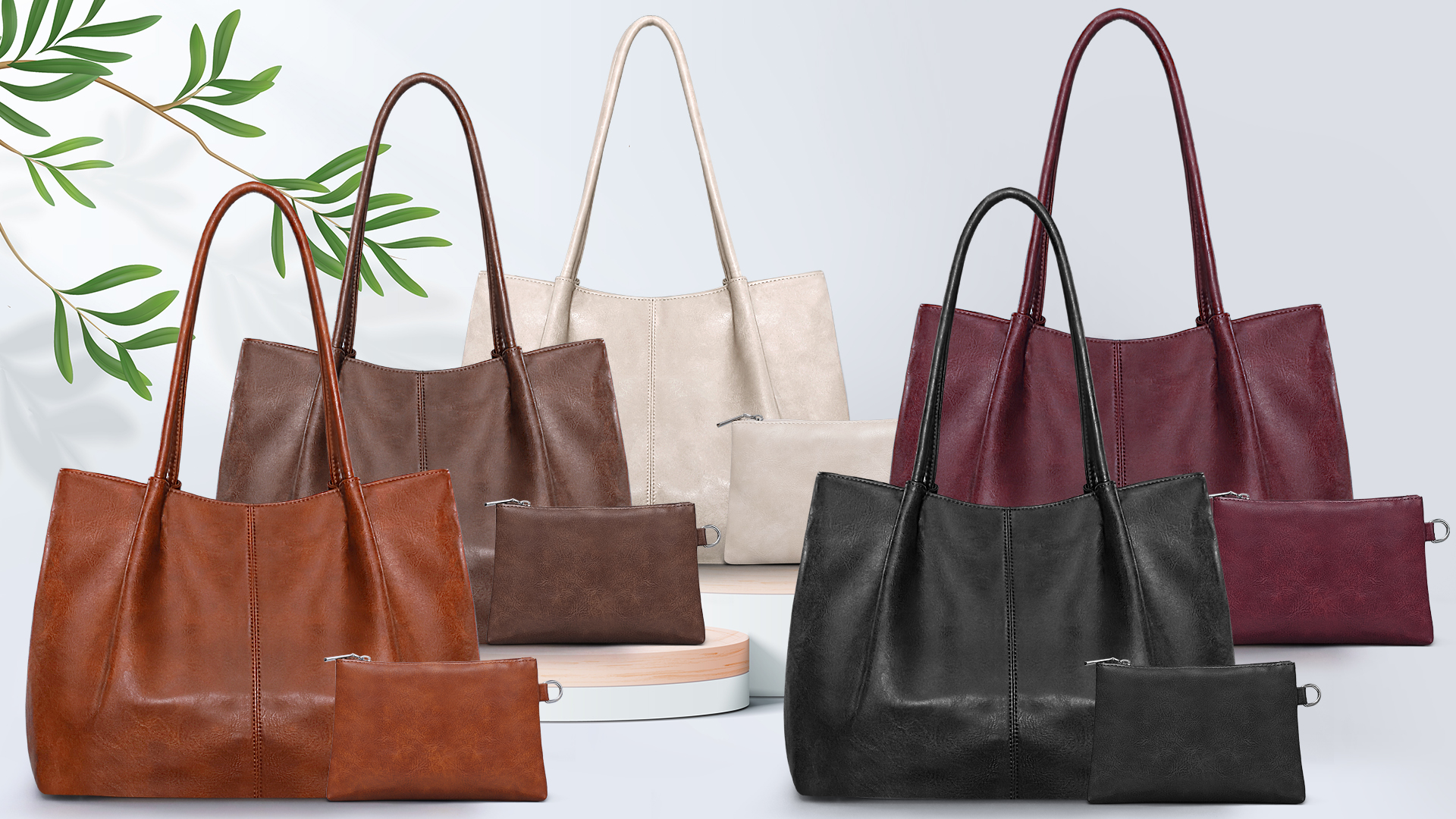 Bolso Tote Grande para Mujer de Cuero Vegano 16L miniatura 7