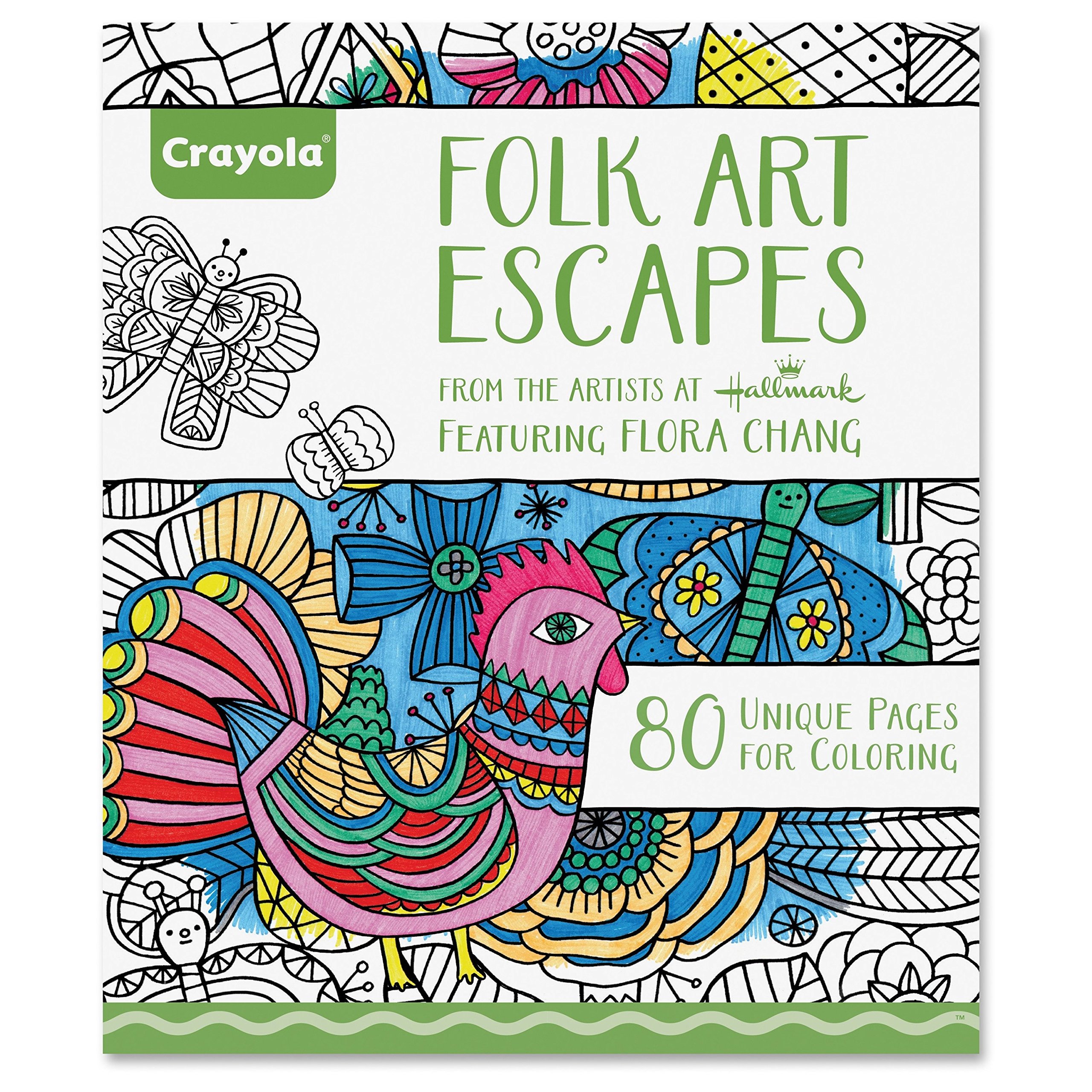 洋書 ESCAPES Collage Art Coloring Book Amazon.com: Crayola Folk Art Escapes Coloring Book : Toys