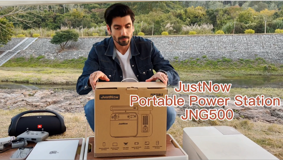 Watch JustNow Portable Power Station 580W LiFePO4 Battery on