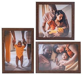 Amazon.co.jp: 20x40 ダークブラウン 本物の木製写真フレーム 幅
