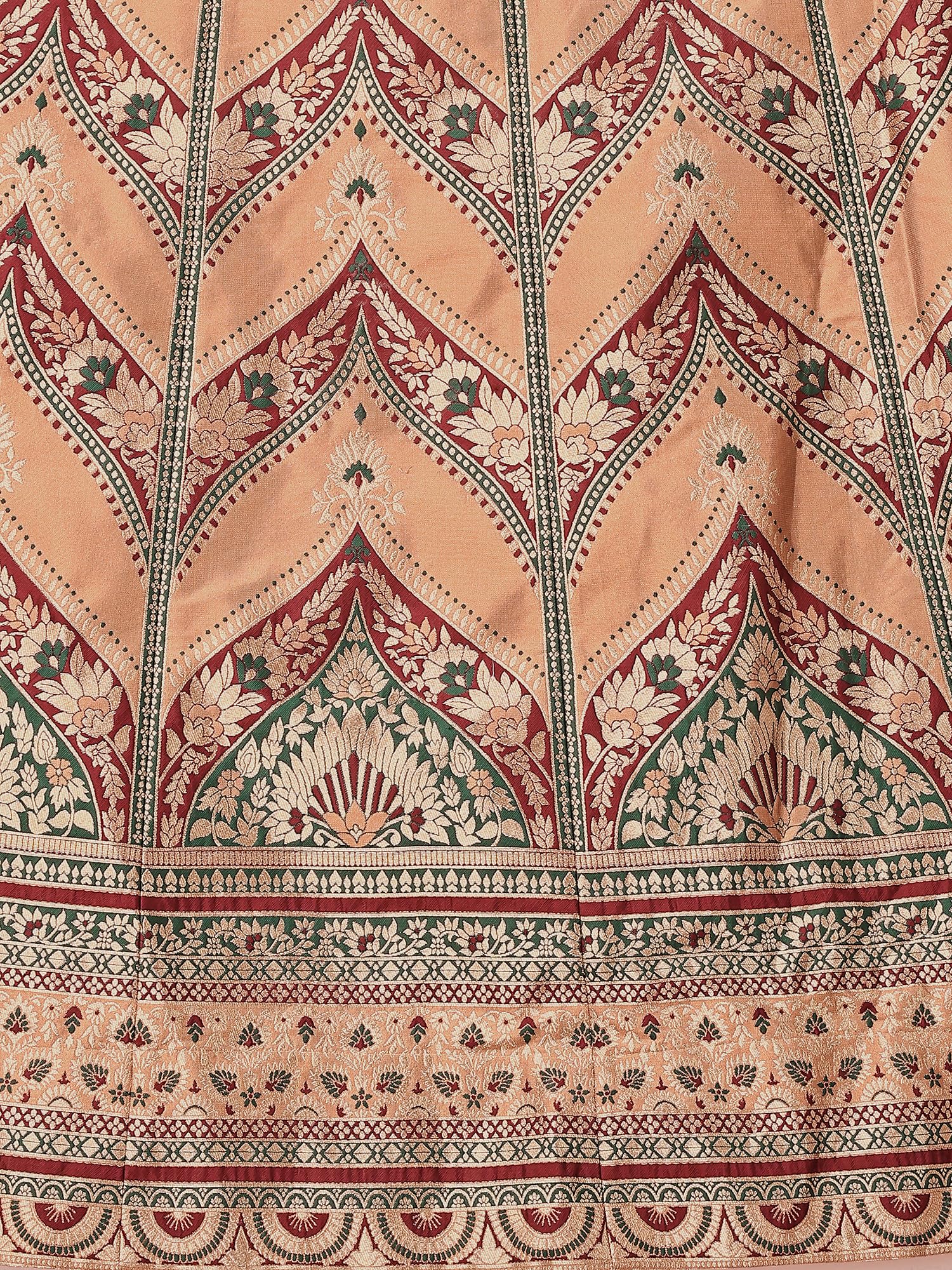 PURVAJA Lehenga Choli damski zestaw ze sztucznego jedwabiu, półszyty