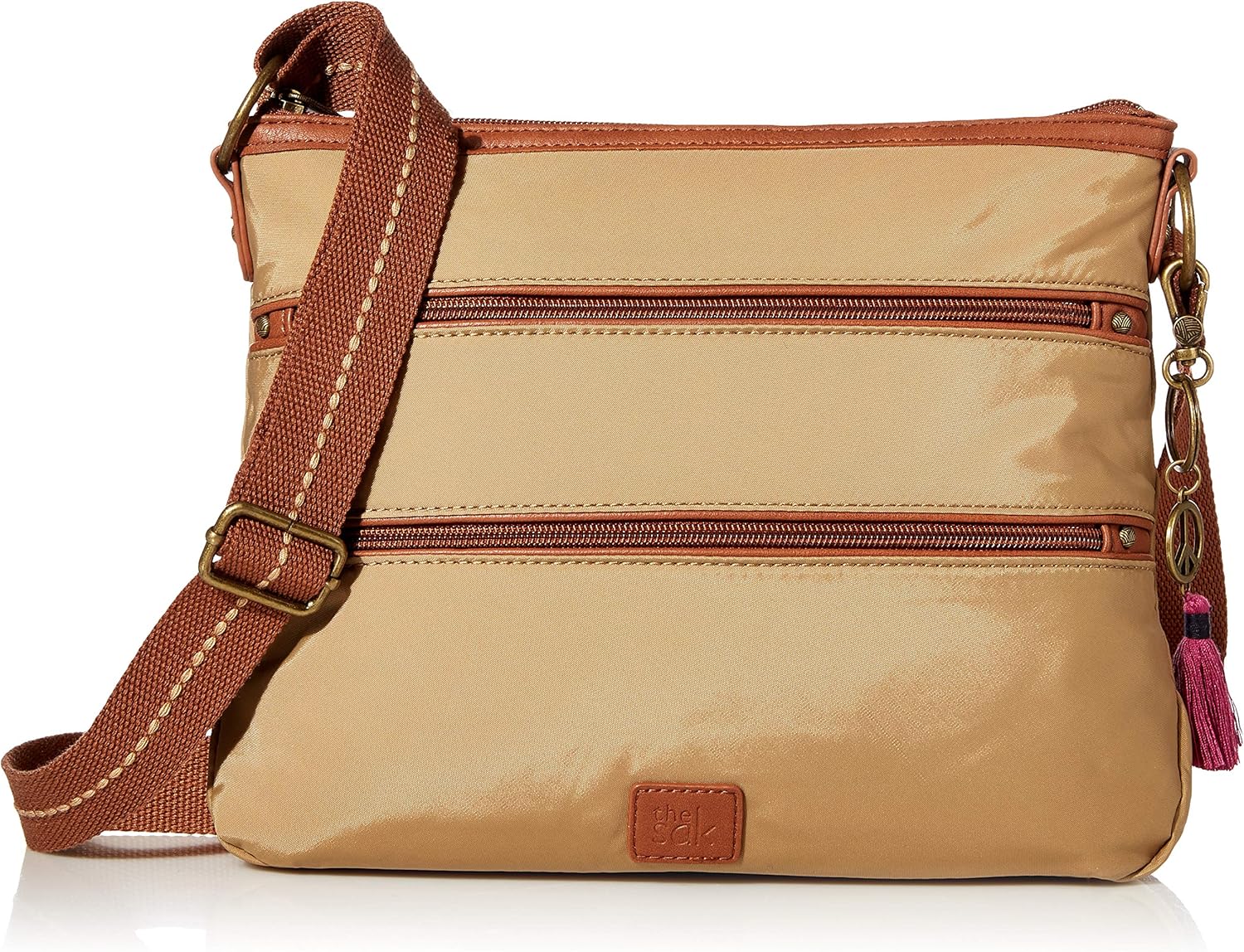 The Sak Women's Esperato Nylon Crossbody, Khaki, One Size Amazon.ca
