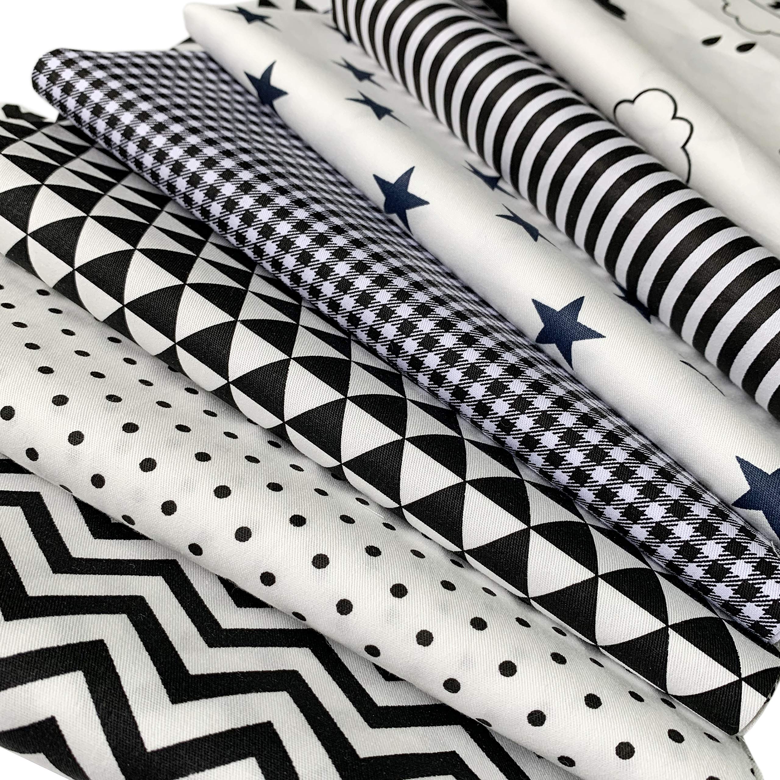 Amazon.co.jp: 7 Piece Fabric Stylish 100% Cotton For Crafts, 18.1