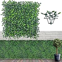 ODTORYHOME 12-Pack 10x10" UV-Resistant Artificial Boxwood Grass Wall Panels - 8.4 Sq Ft Greenery Backdrop for Indoor/Outdoor Privacy Fence & Decor