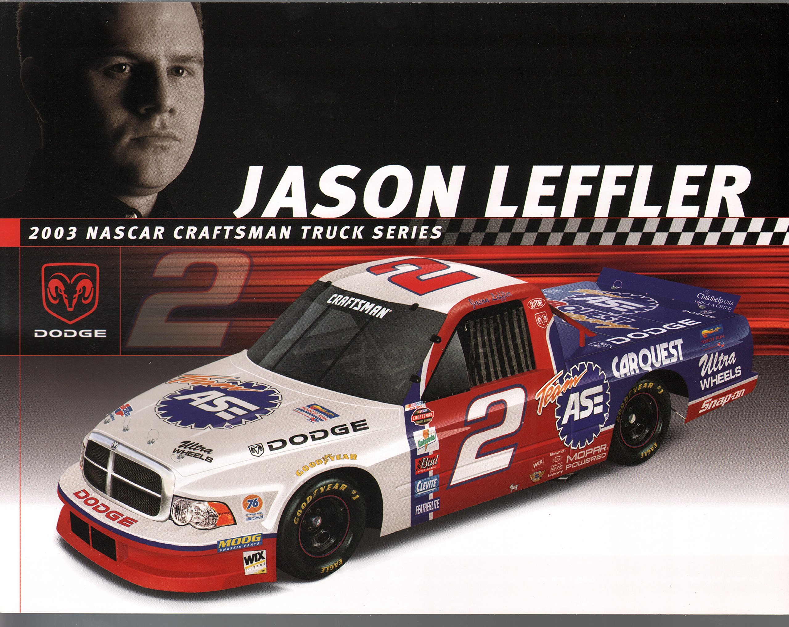 Amazon.com: Jason Leffler #2 Dodge Truck NASCAR Hero Card-2003-11