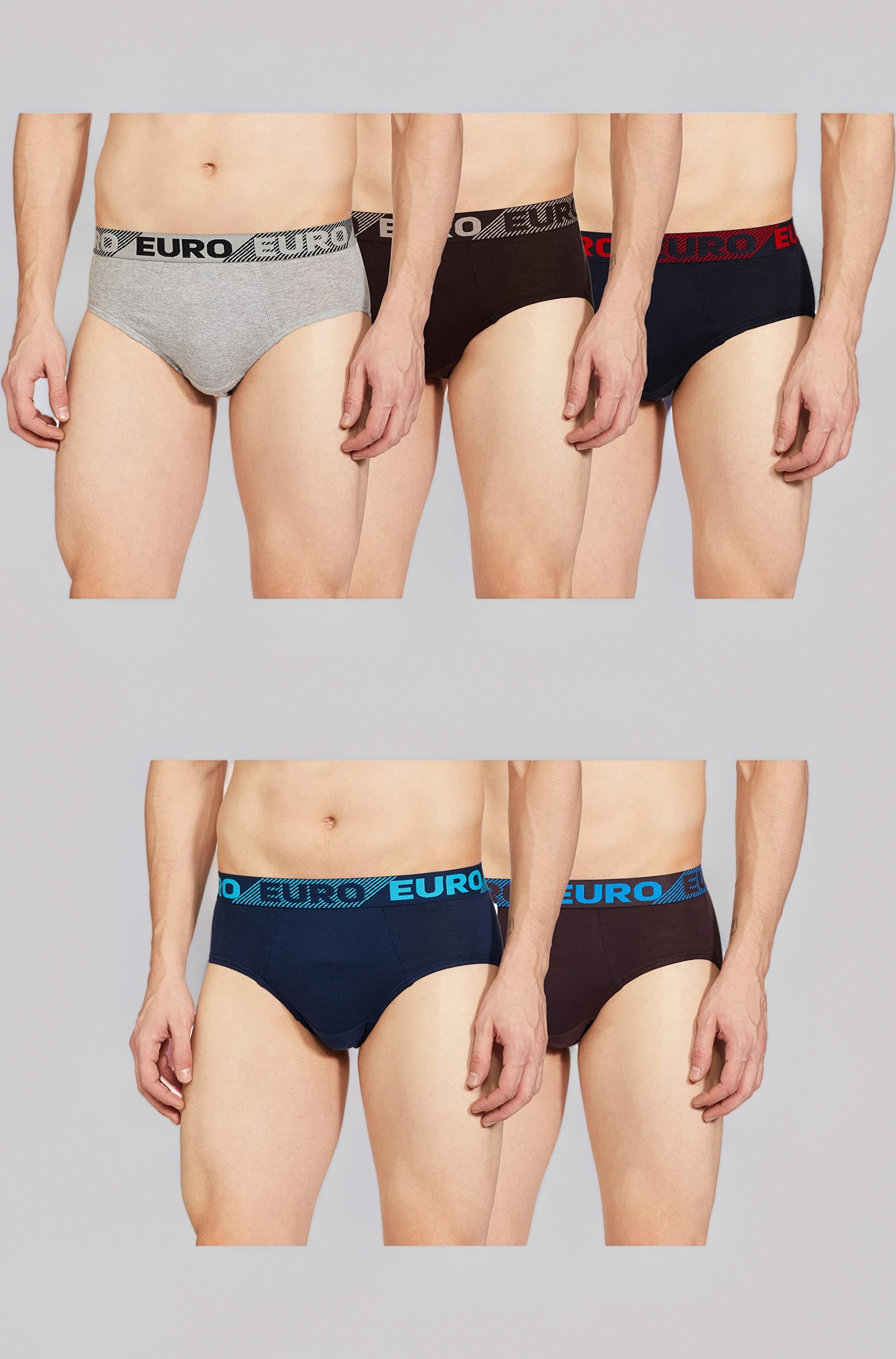 Men's Cotton Brief (Pack of 5) (Colors May Vary)