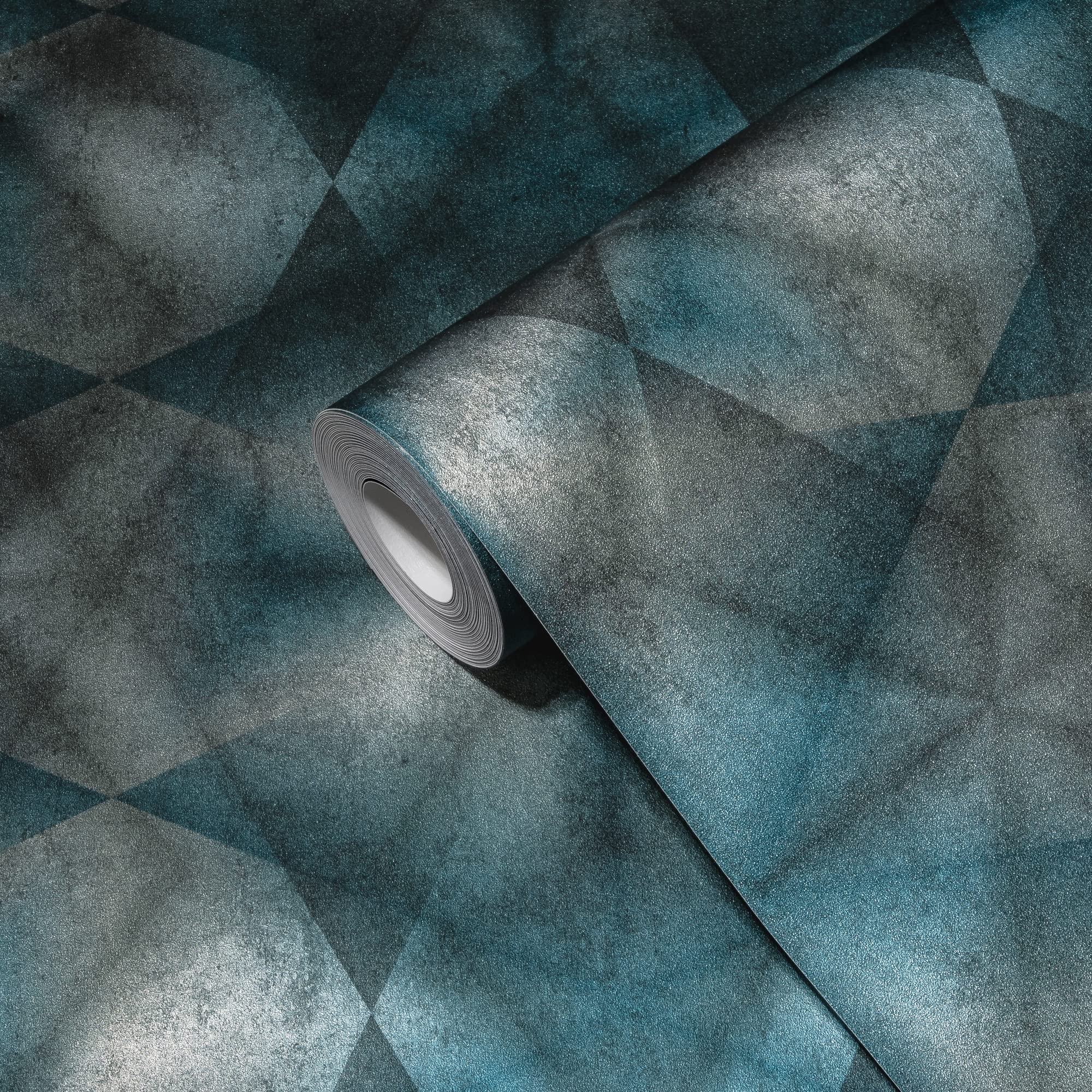 Livingwalls My Home My Spa 386924 3D Wallpaper Blue Grey Non-Woven Wallpaper Living Room Wallpaper 10.05 x 0.53 m Made in Germany