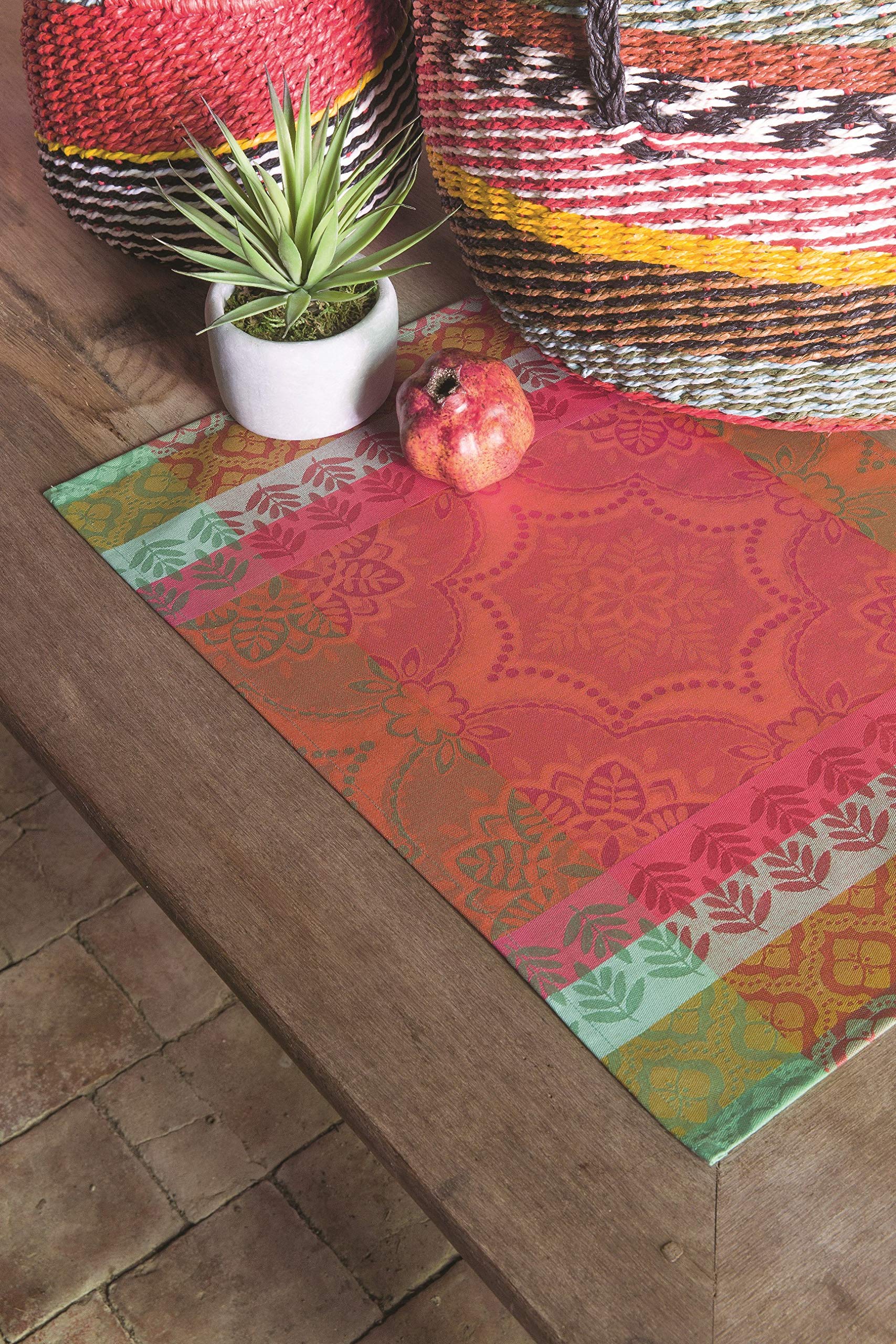 LE JACQUARD FRANCAIS 23518 - Set di 2 tovagliette rivestite in Bastide Poivron 52 x 38 cm in cotone