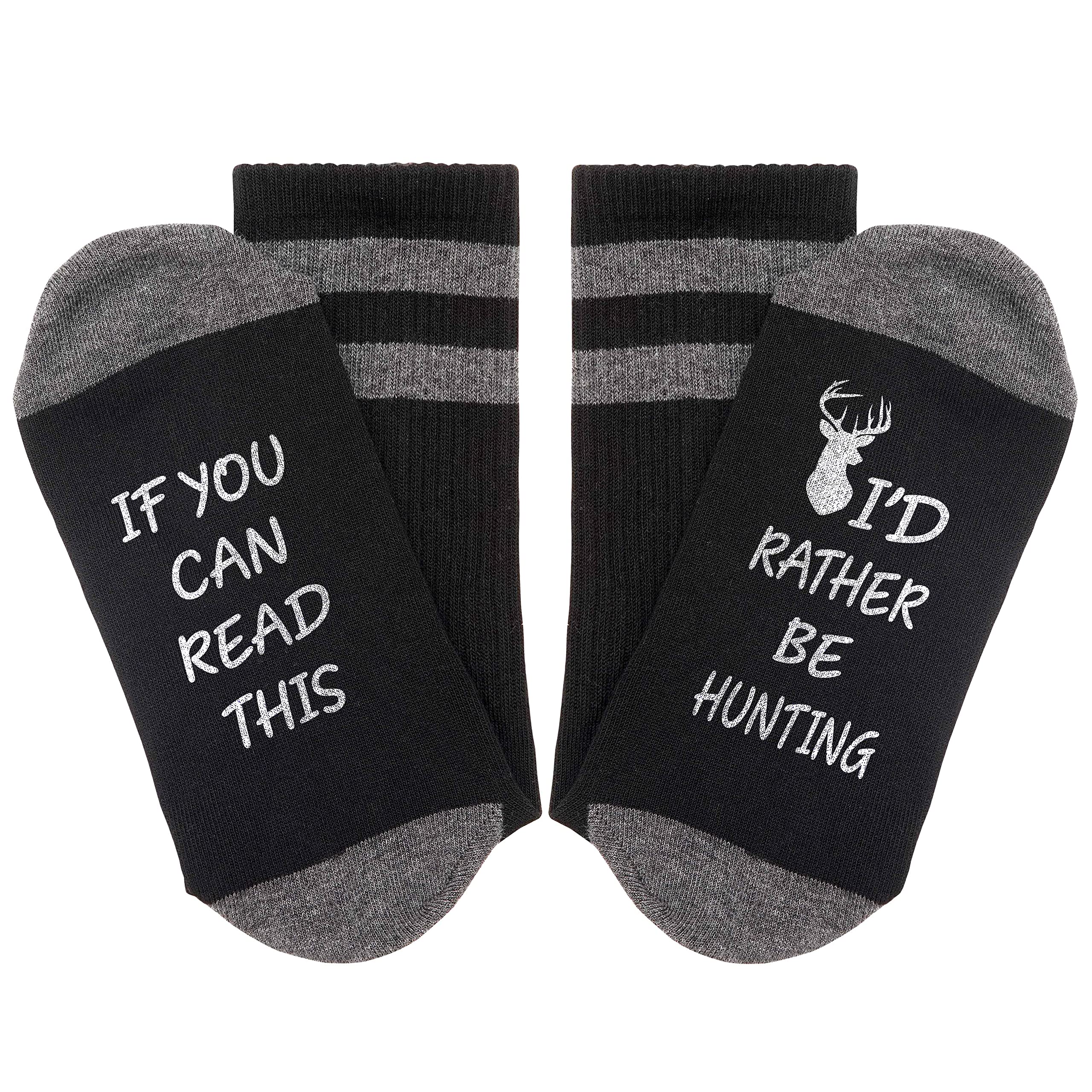 If You Can Read This I’d Rather Be Hunting Sock,If You Can Read This Socks,Hunting socks,Hunting Lover gift,Novelty Socks, Fun Socks,Gifts For Women or Men,Stocking For Him Or Her .(GY122)