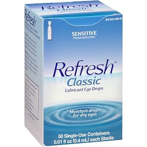 Refresh Classic Lubricant Eye Drops Single-Use Containers 50 - 0 4 ml Pack of 5